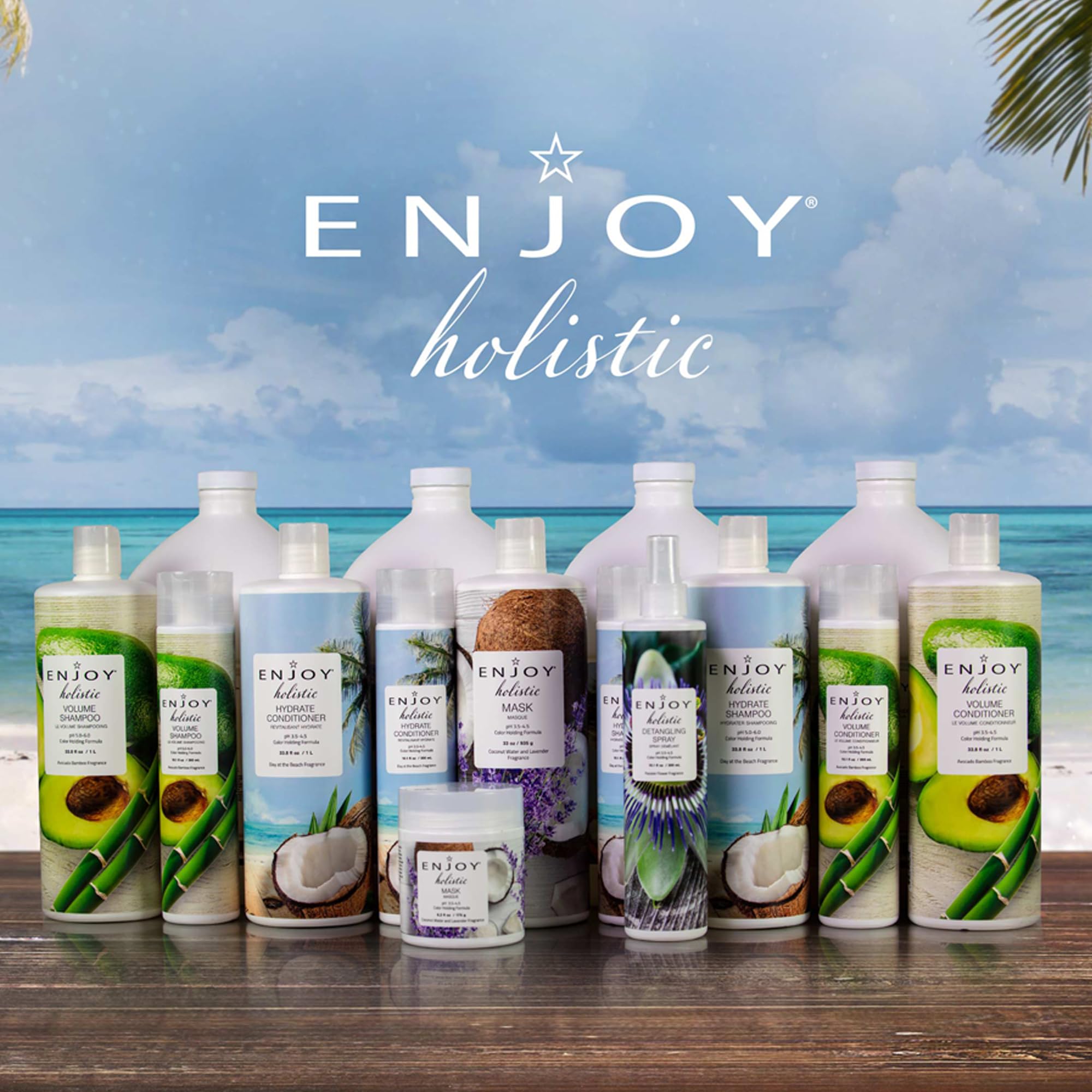 ENJOY Holistic Volume Conditioner for Damaged & Curly Hair - pH Balanced 3.5-4.5 Formula - 10 Fl Oz - Deep Hydration for Dry, Frizzy Hair - Perfect for Daily Use & Salon-Quality Results at Home