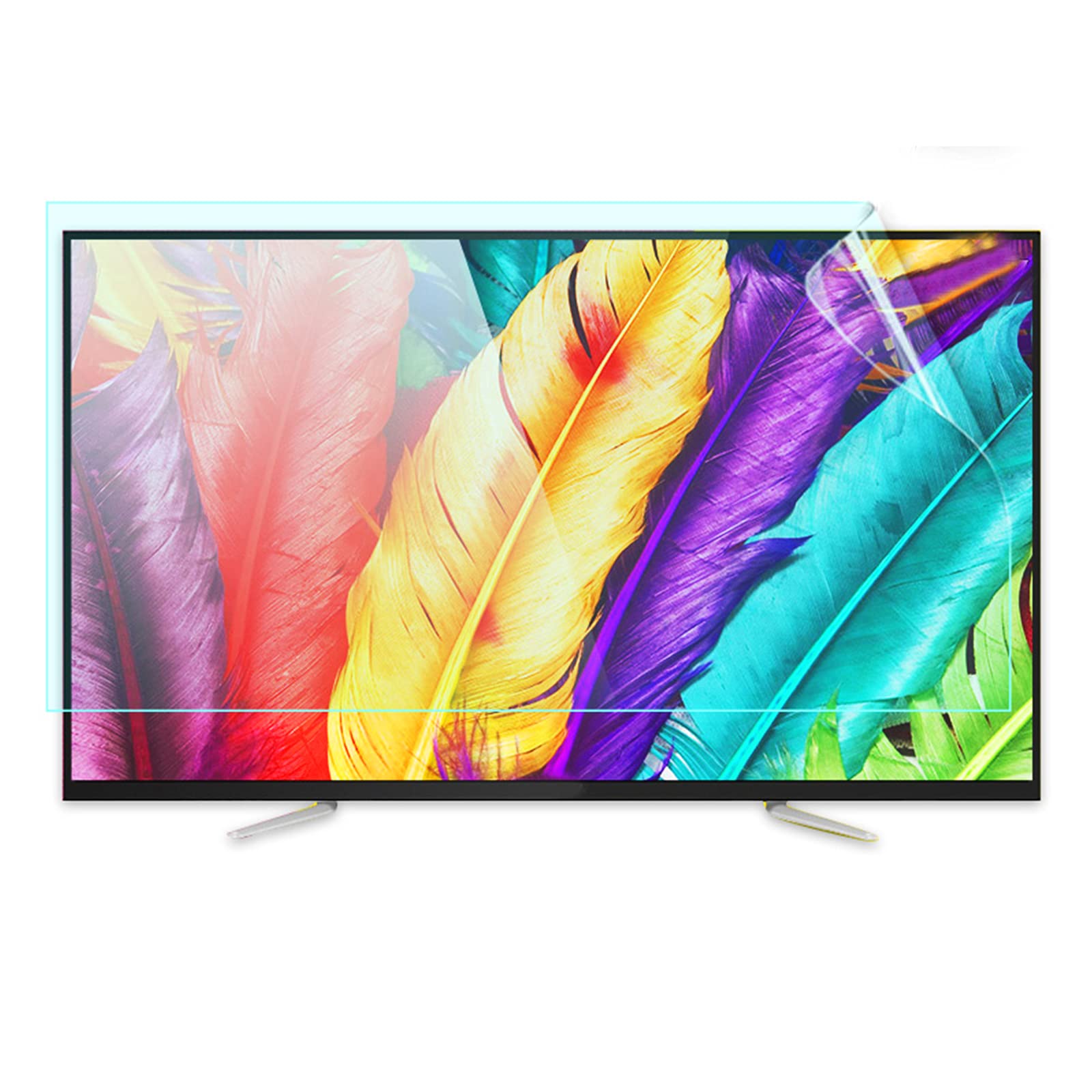 55 Inch Anti Glare TV Screen Protector - Blue Light Filter, No Fingerprints, Reusable Eye Protection for Reduced Eye Strain (1211 x 682mm) - Perfect for Home Theater, Gaming & Office Use