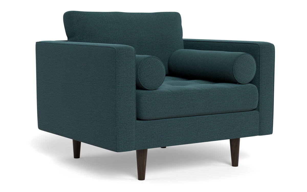 Stylish Ladybird 42 Arm Chair - Modern Accent Chair for Living Room, Bedroom & Office - Comfortable Upholstered Lounge Chair with Wooden Legs - Perfect for Reading Nook, Cozy Corner or Home Decor