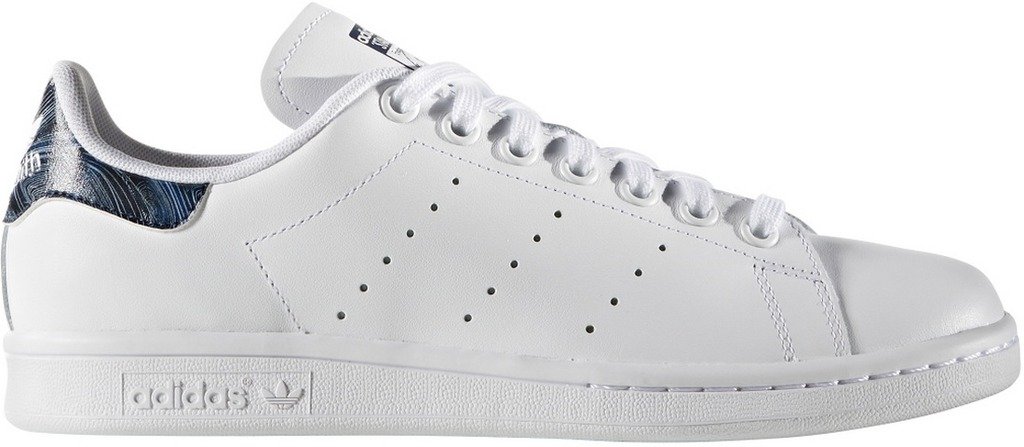 Adidas Stan Smith Women's White & Blue Fashion Sneakers BB3009 - Size 6.5 | Comfortable Casual Shoes for Walking, Running & Everyday Wear