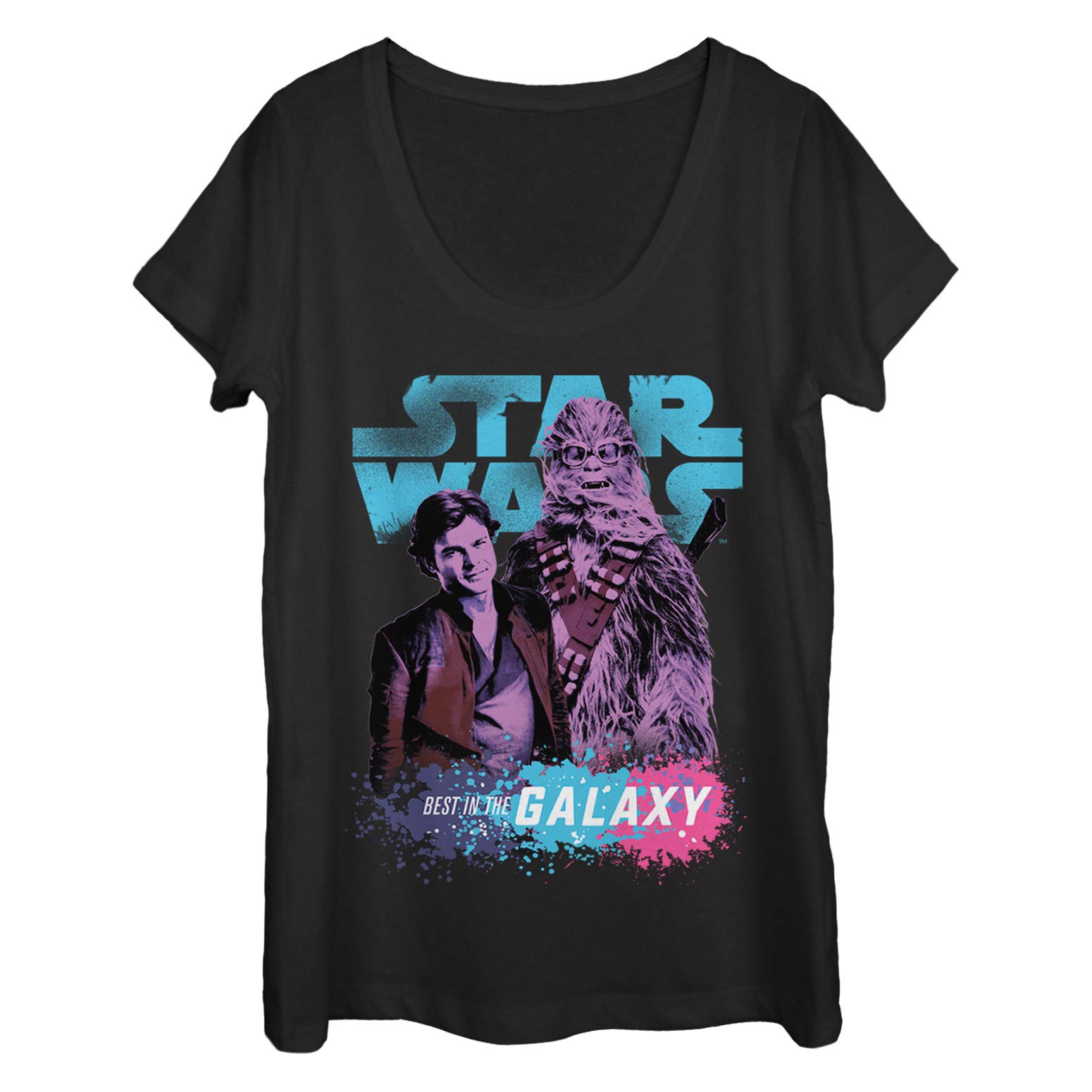 Star Wars Han Solo Wookiee Women's Short Sleeve Graphic T-Shirt - Casual & Cosplay Wear for Fans, Movie Nights & Conventions