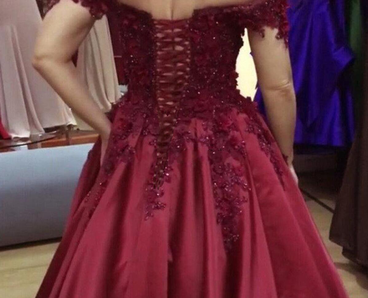 Lemai Long Off The Shoulder Floral Beaded Lace Appliques Prom Evening Dresses - Elegant Formal Gown for Homecoming, Wedding & Special Occasions