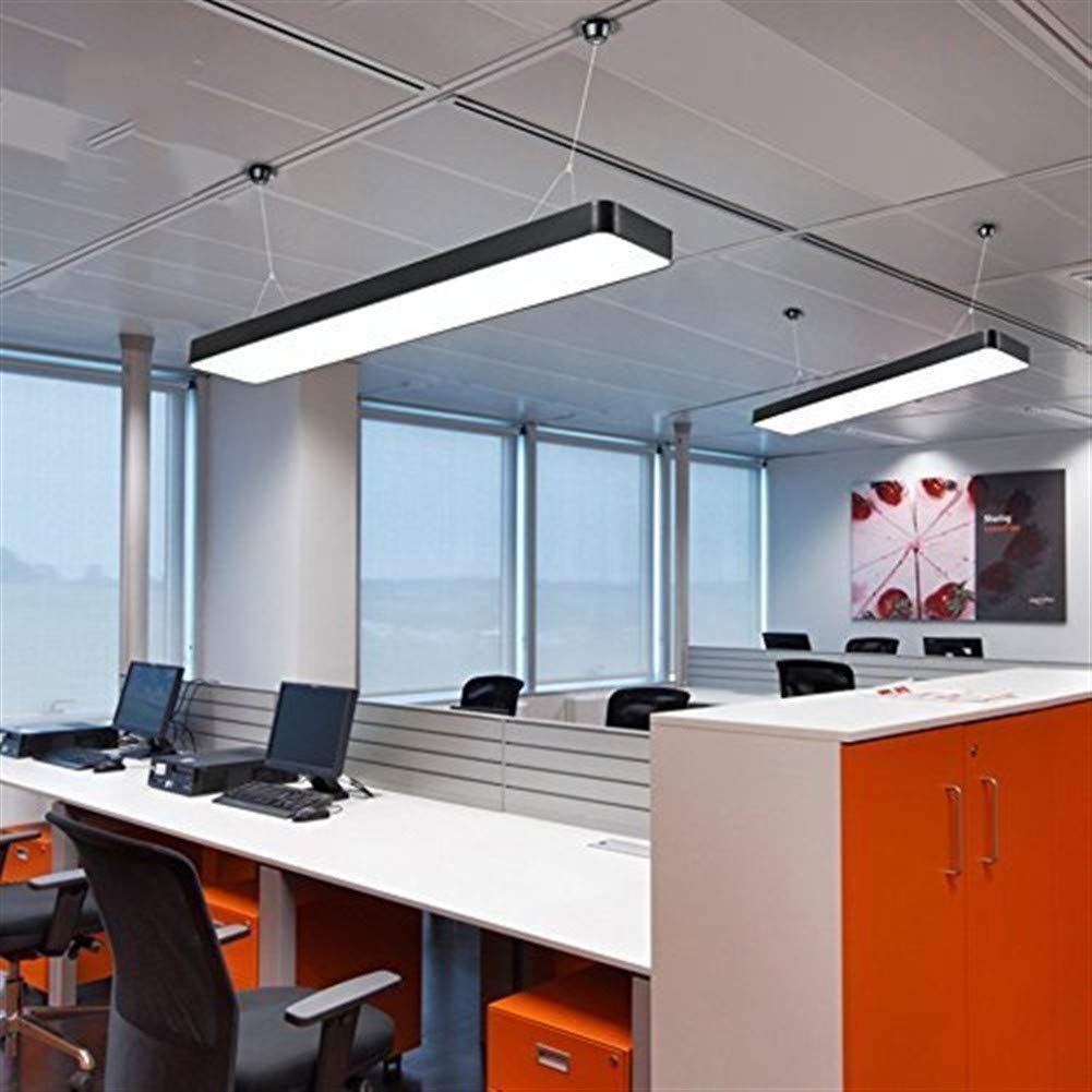 Modern LED Chandelier Pendant Light - 6500K White Aluminum Office Lighting Fixture for Study, Workplace, Bar & Dining Table | Energy Efficient Ceiling Lamp for Home & Commercial Spaces