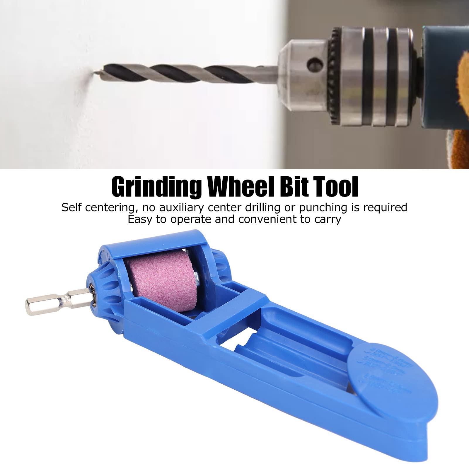 Diamond Drill Bit Sharpener - Portable Tool for Sharpening Drill Bits, Blades & Stones (Blue) | Perfect for DIY Projects, Woodworking & Metalworking