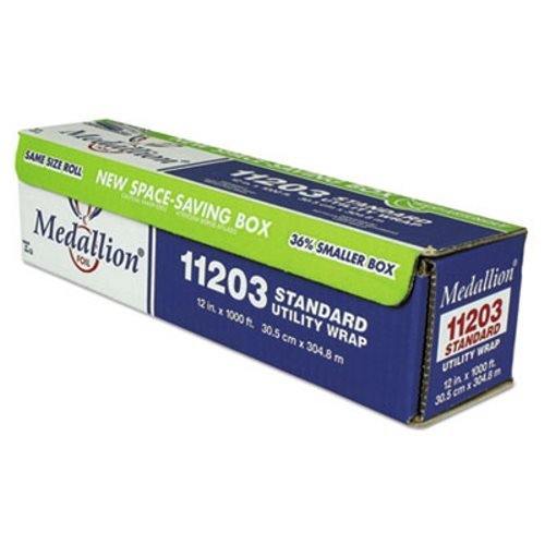 Handi Foil of America Medallion Roll - 1000 Sheets, 12-1 Each - Heavy Duty Aluminum Foil for Cooking, Baking, Grilling & Food Storage