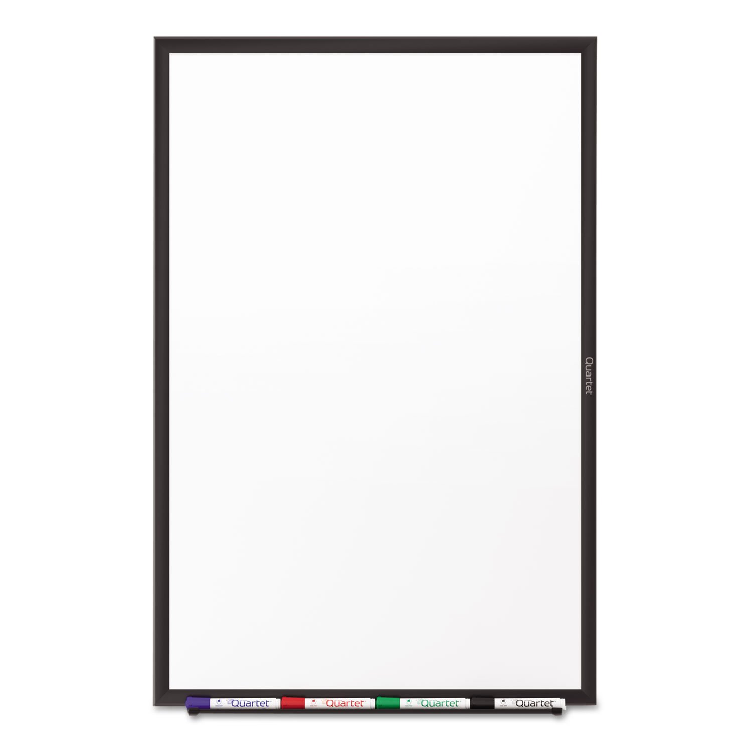 Quartet 5' x 3' Non-Magnetic Dry Erase Whiteboard with Black Aluminum Frame - S535B - Perfect for Offices, Classrooms & Home Use