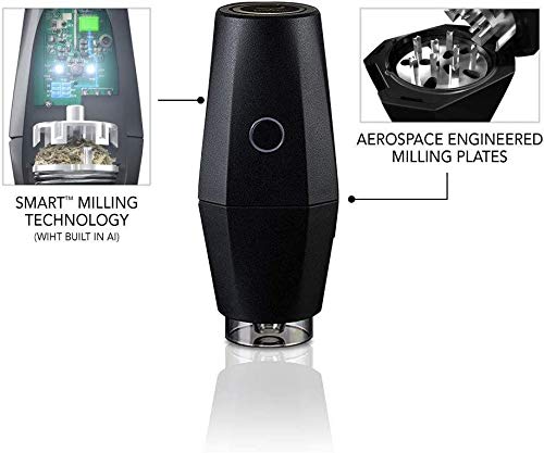 Banana Bros OTTO Electric Smart Spice Grinder - Automatic AI Grinding Machine with Fine Mesh Catcher & Accessory Kit - Gold - Perfect for Coffee Beans, Herbs & Spices in Kitchens & Bars
