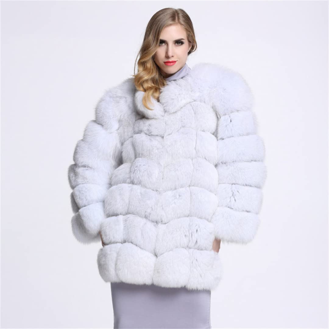 Women's Winter Plus Size Faux Fur Coat - Warm Long Sleeve Fluffy Jacket Parka for Cold Weather | Cozy Outerwear for Casual Outings & Holiday Events