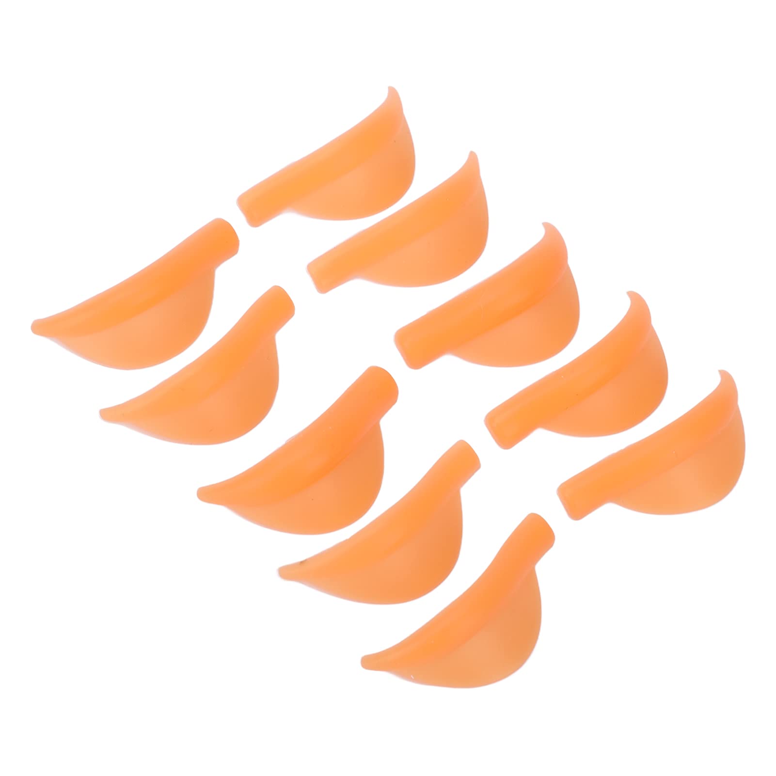 Lash Perm Pads & Eyelash Perm Rods - 5 Pairs of Long-Lasting Orange Perming Tools for Professional Lash Lifting | Perfect for Salon, Home Use & DIY Eyelash Styling