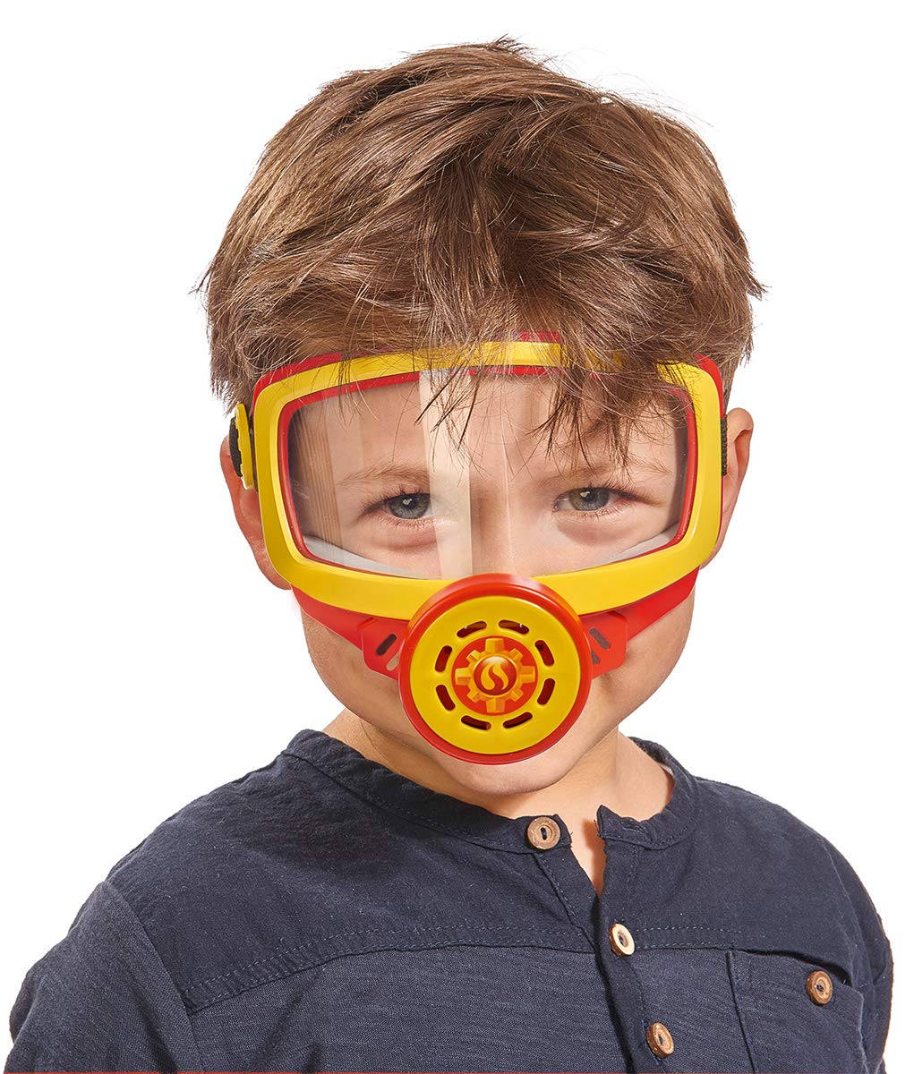 Fireman Sam Fire Brigade Oxygen Mask with Elastic Band & Axe - Kids Role Play Costume Accessory for Pretend Play, Halloween & Dress-Up