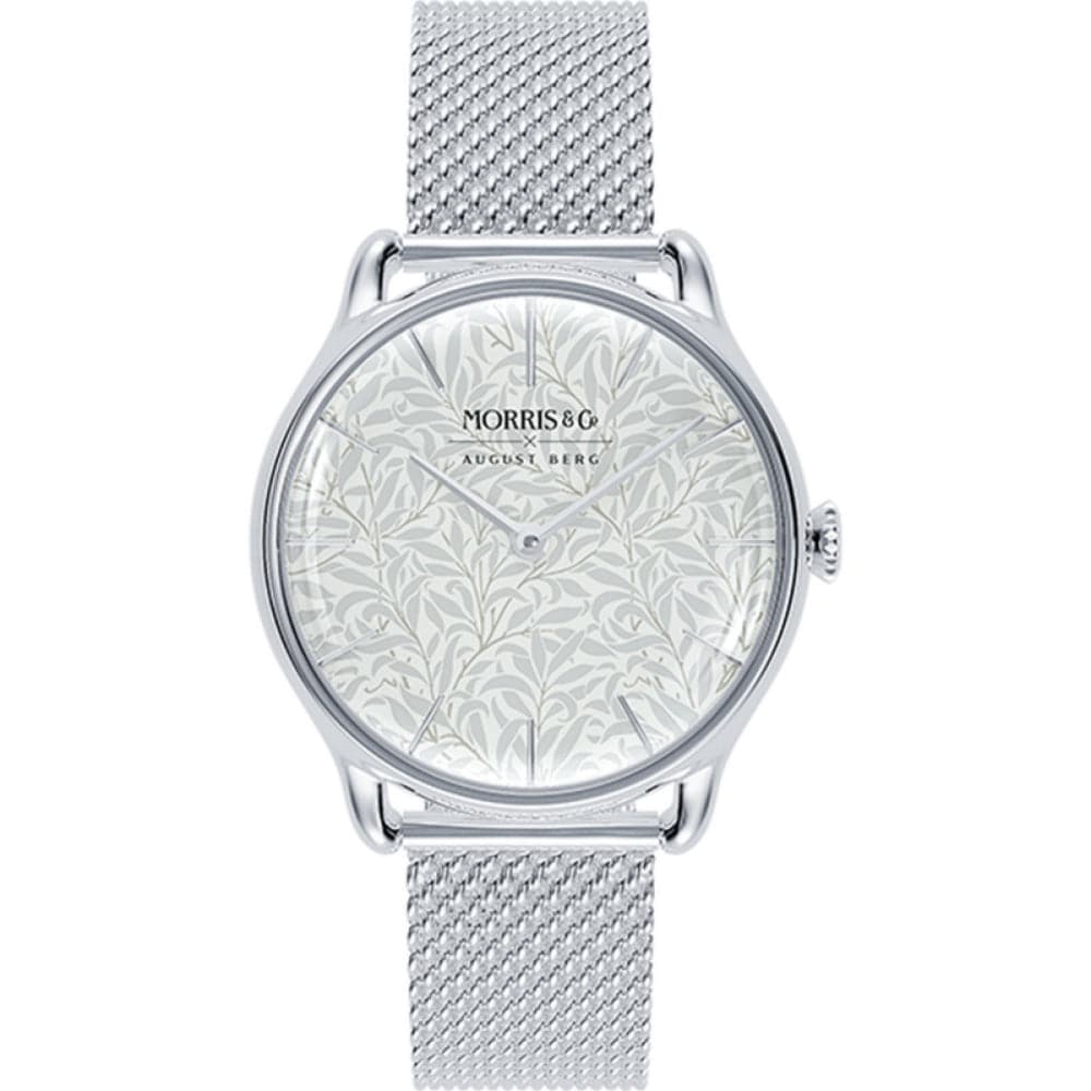 August Berg X Morris & Co. Silver Milanese Mesh Strap Unisex Watch M1WB0530E20MSL - Elegant Timepiece for Business, Casual & Special Occasions