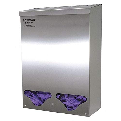 2-Compartment Bulk Dispenser - Stainless Steel Organizer for Kitchen, Pantry & Office Supplies Storage