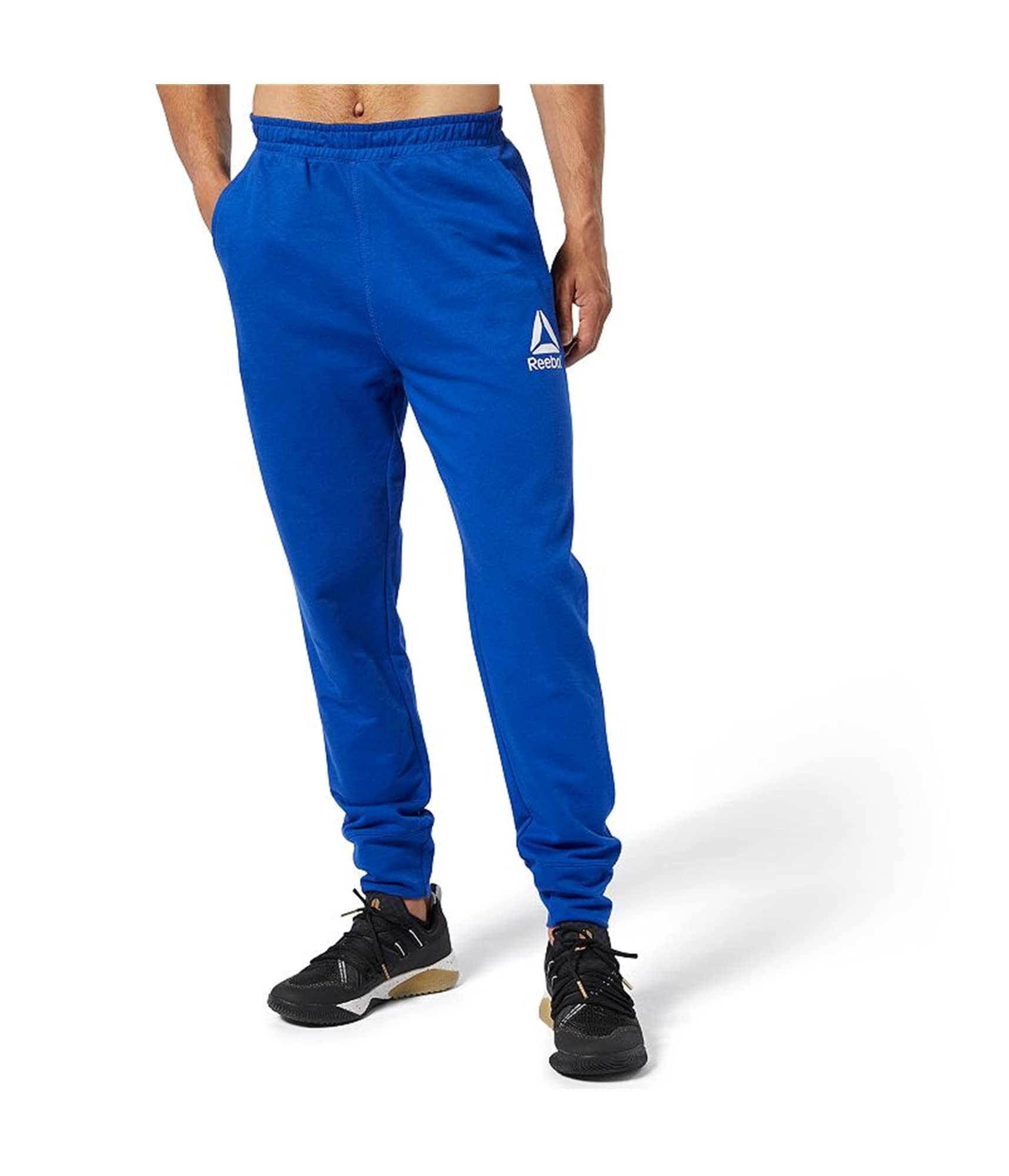 Reebok Men's Essential Training Jogger Pants with Linear Logo - Lightweight Comfort for Gym, Running & Casual Wear