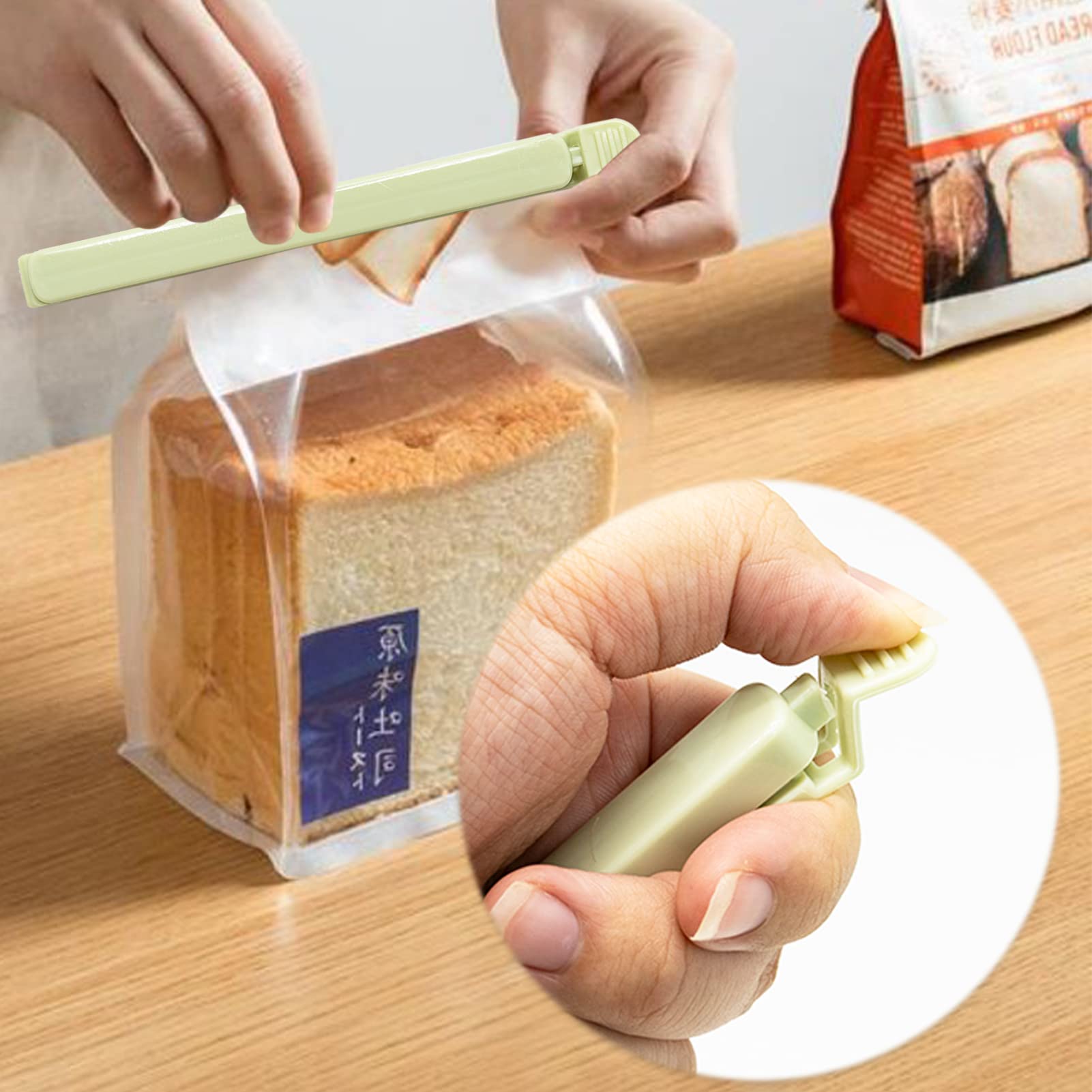 15-Piece Reusable Plastic Food Bag Clips for Snacks, Coffee, Chips | Colorful Sealing Clips for Kitchen, Home, Travel & Camping (4.7in & 5.9in) | Keep Food Fresh & Organized