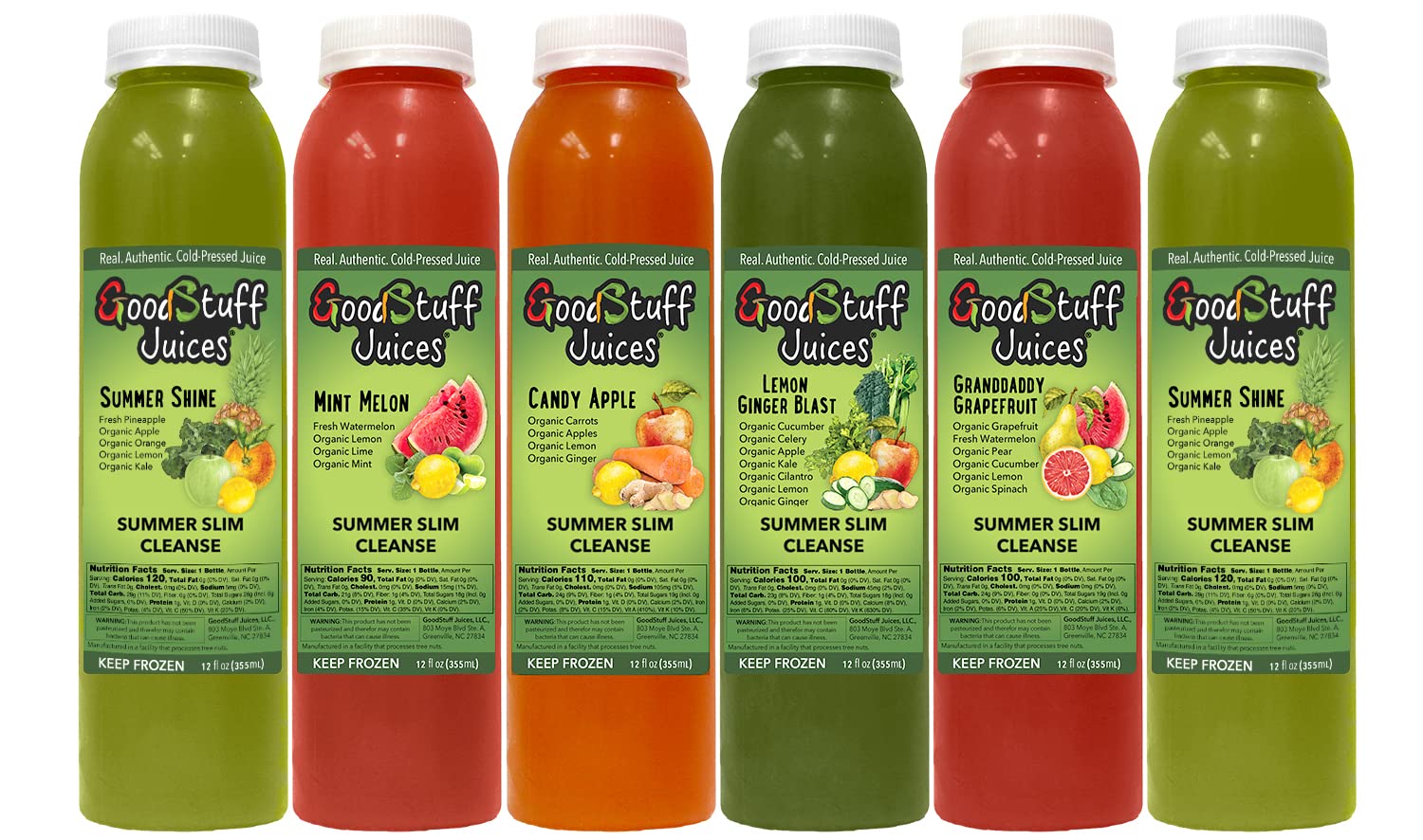 5-Day Summer Slim Juice Cleanse by Good Stuff Juices - Cold-Pressed Detox Program - Premium Organic Juice Cleanse - 30 Bottles (12oz Each) - Weight Loss & Detox for Women & Men - Perfect for Post-Workout, Morning Boost & Healthy Lifestyle
