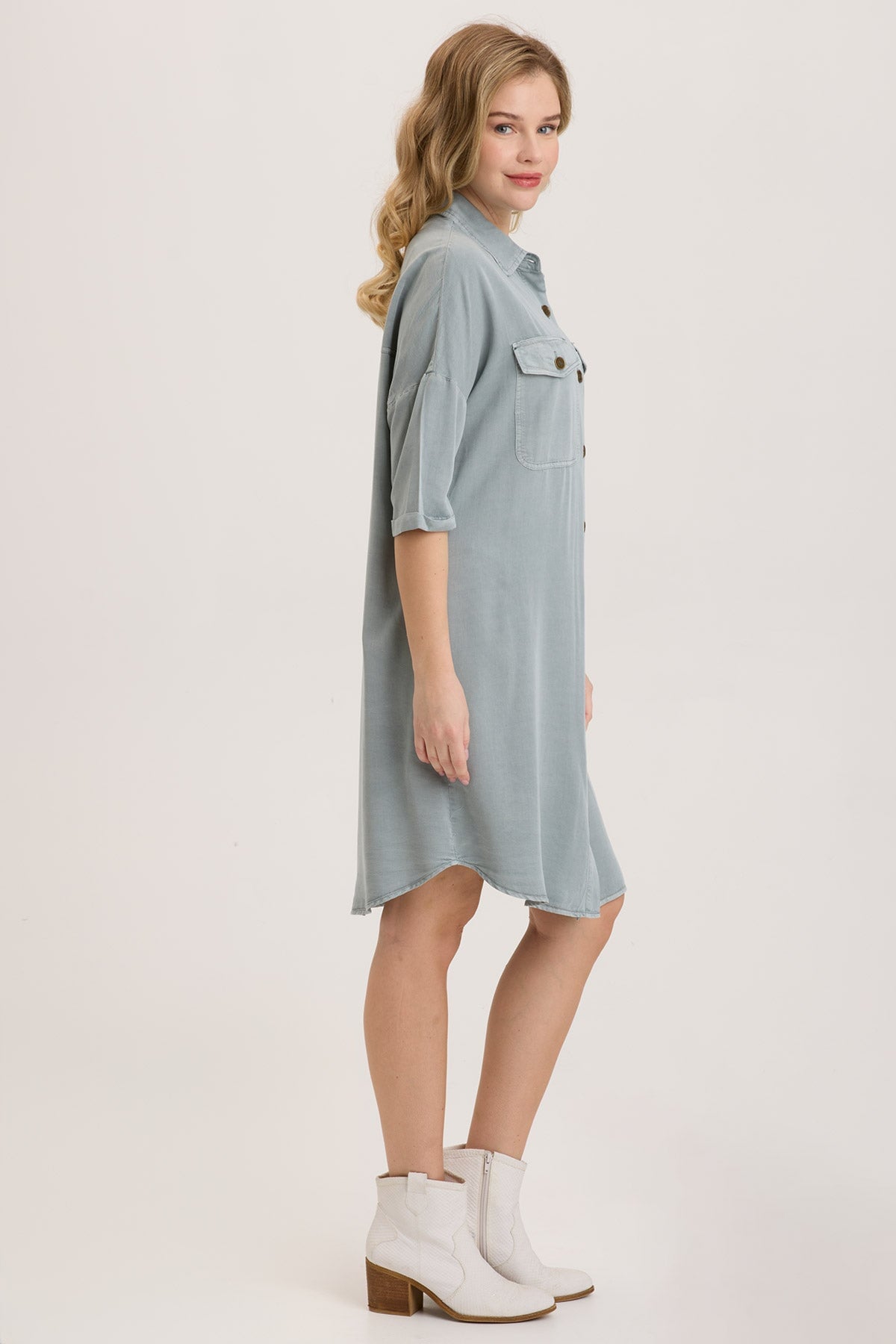 Stylish Bradford Shirt Dress for Women - Casual & Elegant Long Sleeve Button Down Shirt Dress - Perfect for Office, Date Night & Everyday Wear