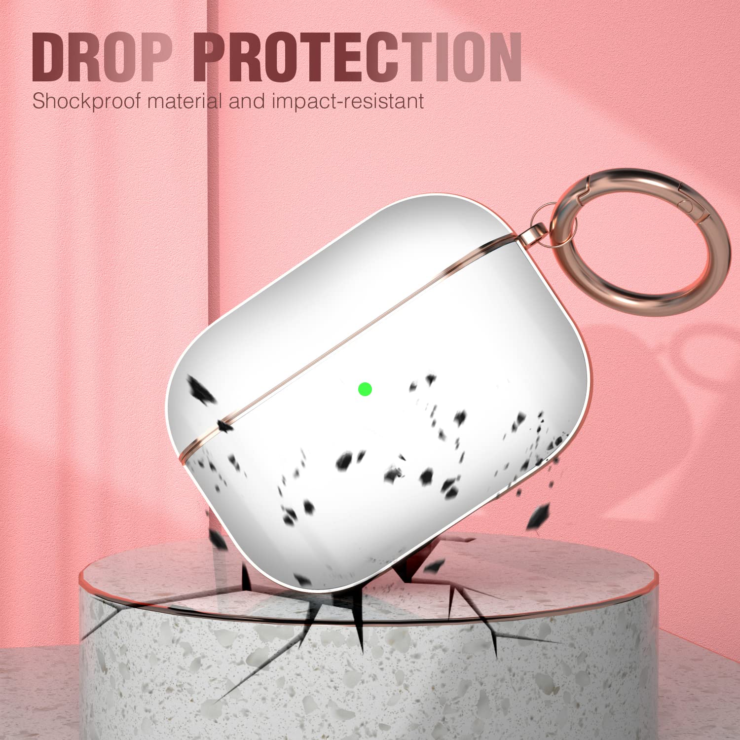 Floral AirPod 3 & Pro Case with Keychain - Soft Protective Cover for Women & Men - Perfect for Travel & Daily Use