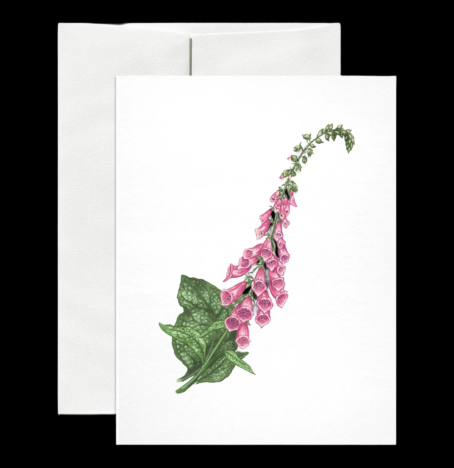 Foxglove Greeting Card - Elegant Floral Design for Birthday, Anniversary & Thank You Cards - Perfect for Special Occasions & Handwritten Notes