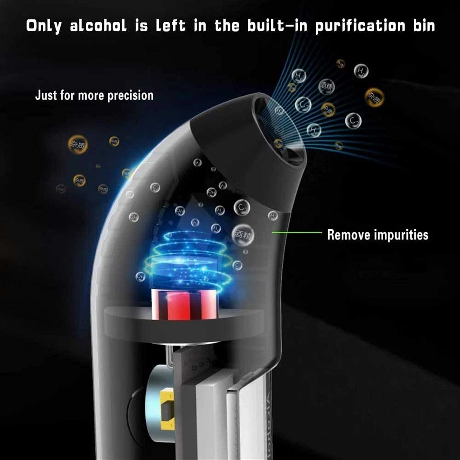 High Precision Alcohol Breathalyzer with Electrochemical Sensor & Digital LCD Display - Portable Home & Car Use for Personal Safety & Workplace Testing