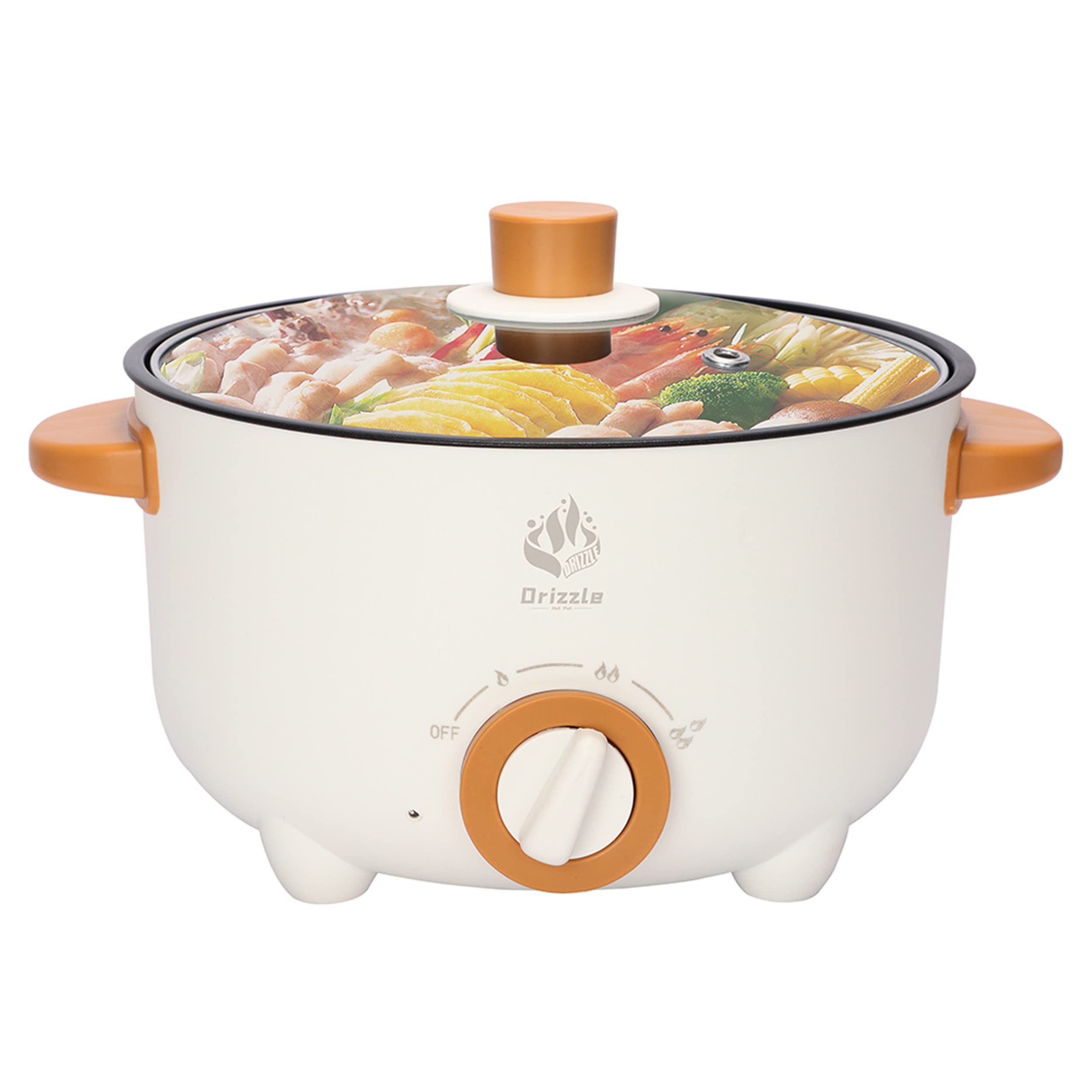 3L Electric Hot Pot Cooker Skillet - 110V Non-Stick Multi-Function Frying Pan for Stir Fry, Grill, Stew, Ramen & Shabu Shabu | Perfect for Home, Office, Dorm & Party Cooking | Fast Heating & Easy Clean Cookware