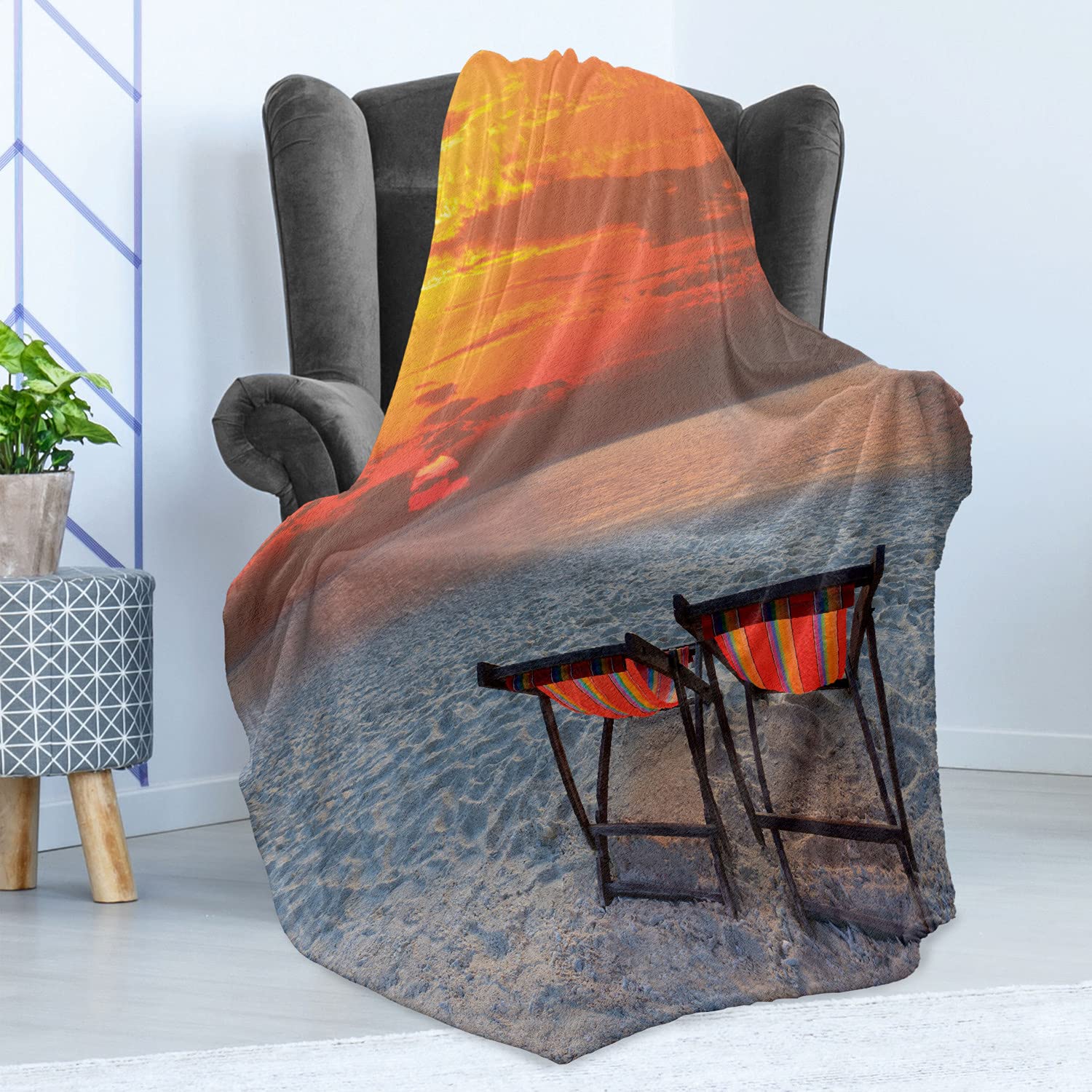 Ambesonne Seaside Throw Blanket - 60