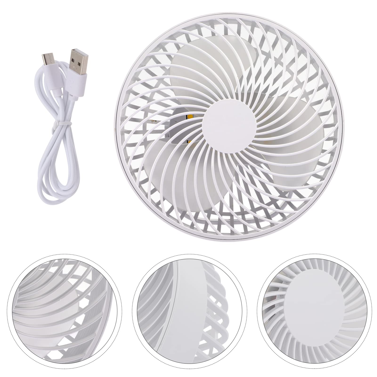 OSALADI USB Desk Fan with LED Night Light - Portable, Rechargeable Small Personal Fan for Office, Home & Travel | Quiet Cooling for Workspace, Bedroom & Outdoor Use
