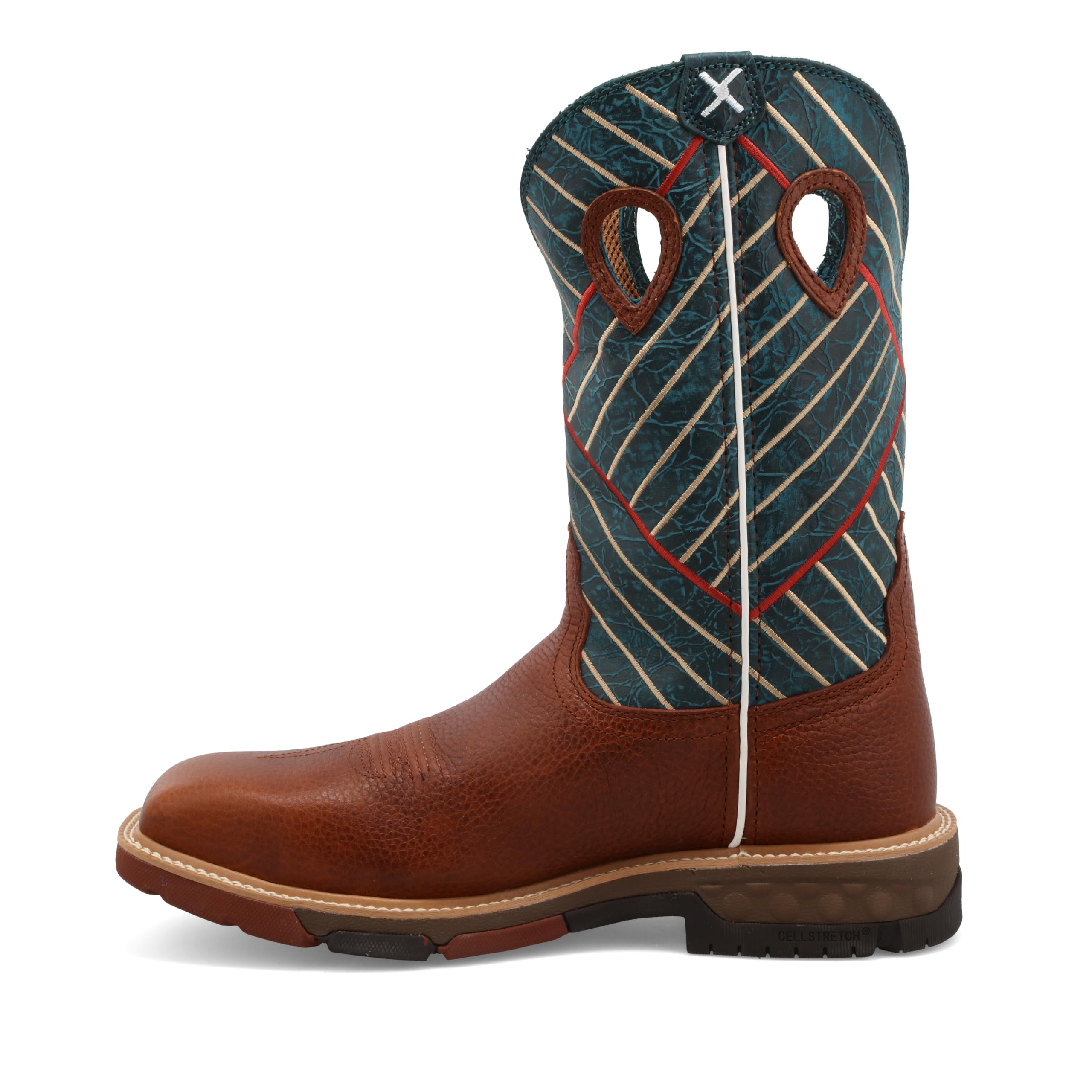 Twisted X Men's 12 Inch Western Work Boots - Safety Alloy Toe Pull-On Cowboy Boots for Men | Durable Construction Work Shoes for Ranch, Farm & Outdoor Jobs