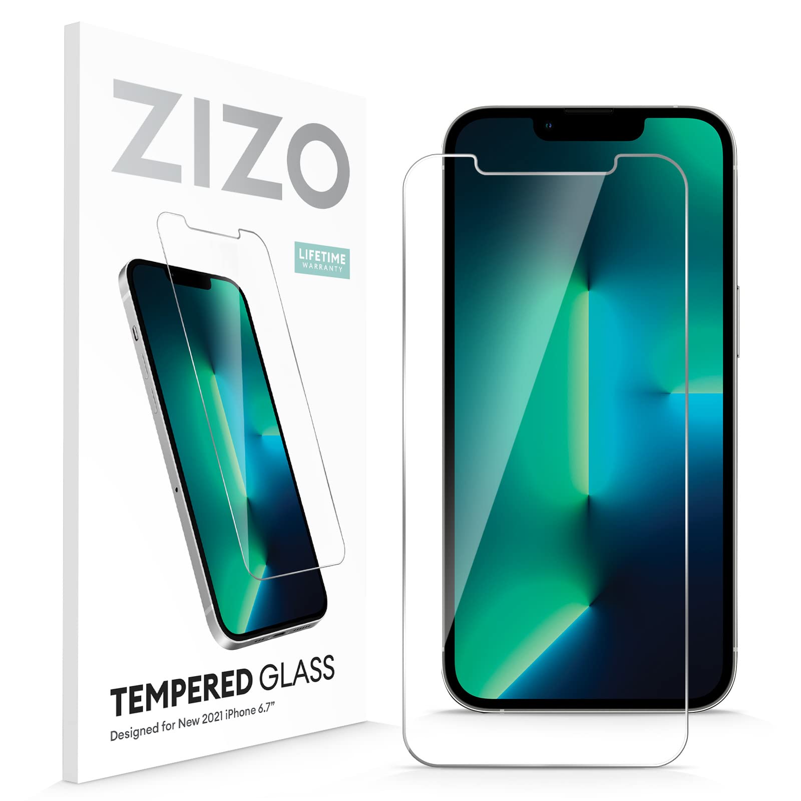 ZIZO Premium Tempered Glass Screen Protector for iPhone 13 Pro Max - 9H Hardness, Anti-Scratch, HD Clear, Bubble-Free Installation (6.7 Inch) - Perfect for Work, Travel & Everyday Protection