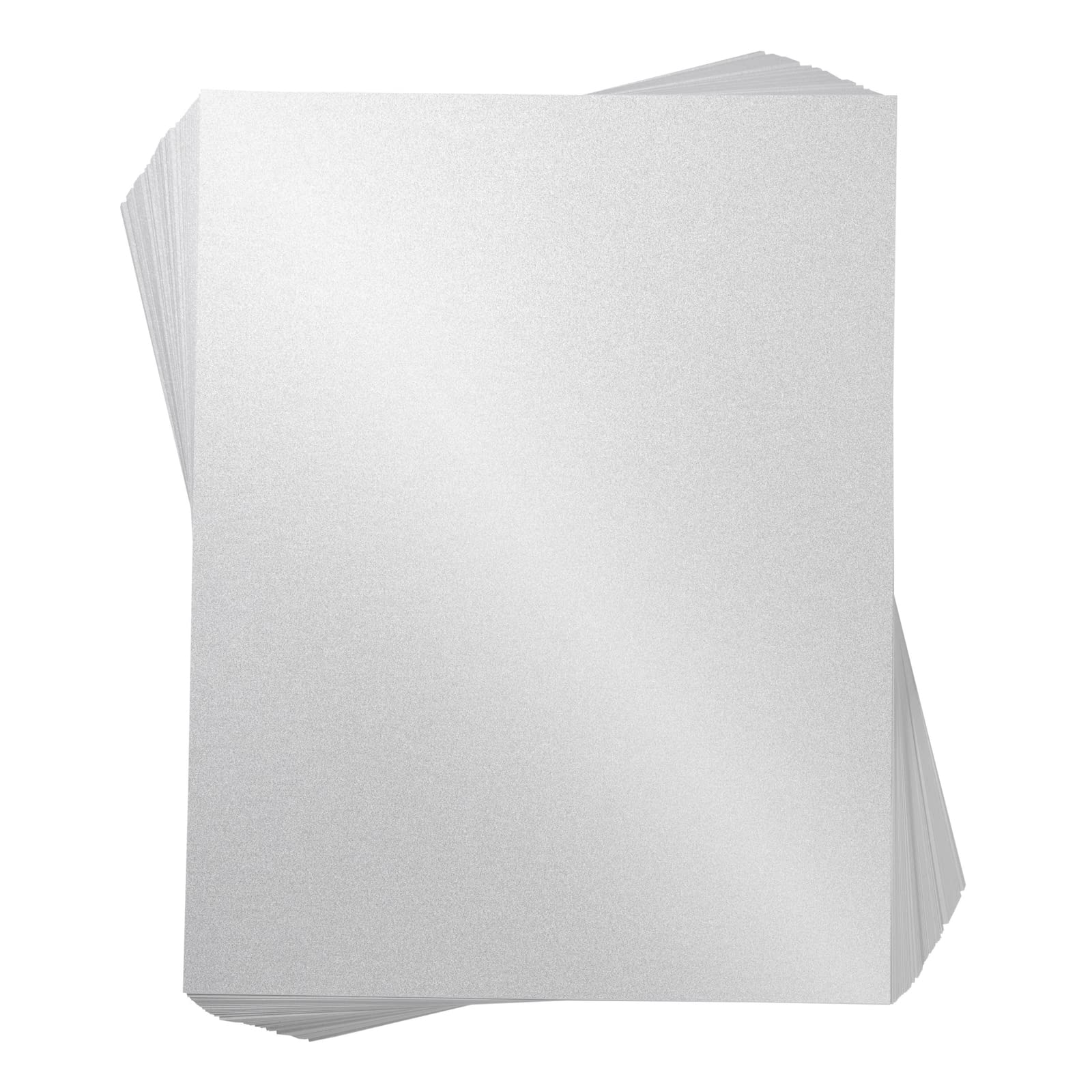 Shimmer Paper - 96-Pack White Metallic Cardstock Paper, Double Sided, Laser Printer Friendly - Premium 8.5 x 11 Letter Size Sheets for Wedding Invitations, Baby Shower Decor, Birthday Cards, DIY Crafts & Scrapbooking Projects