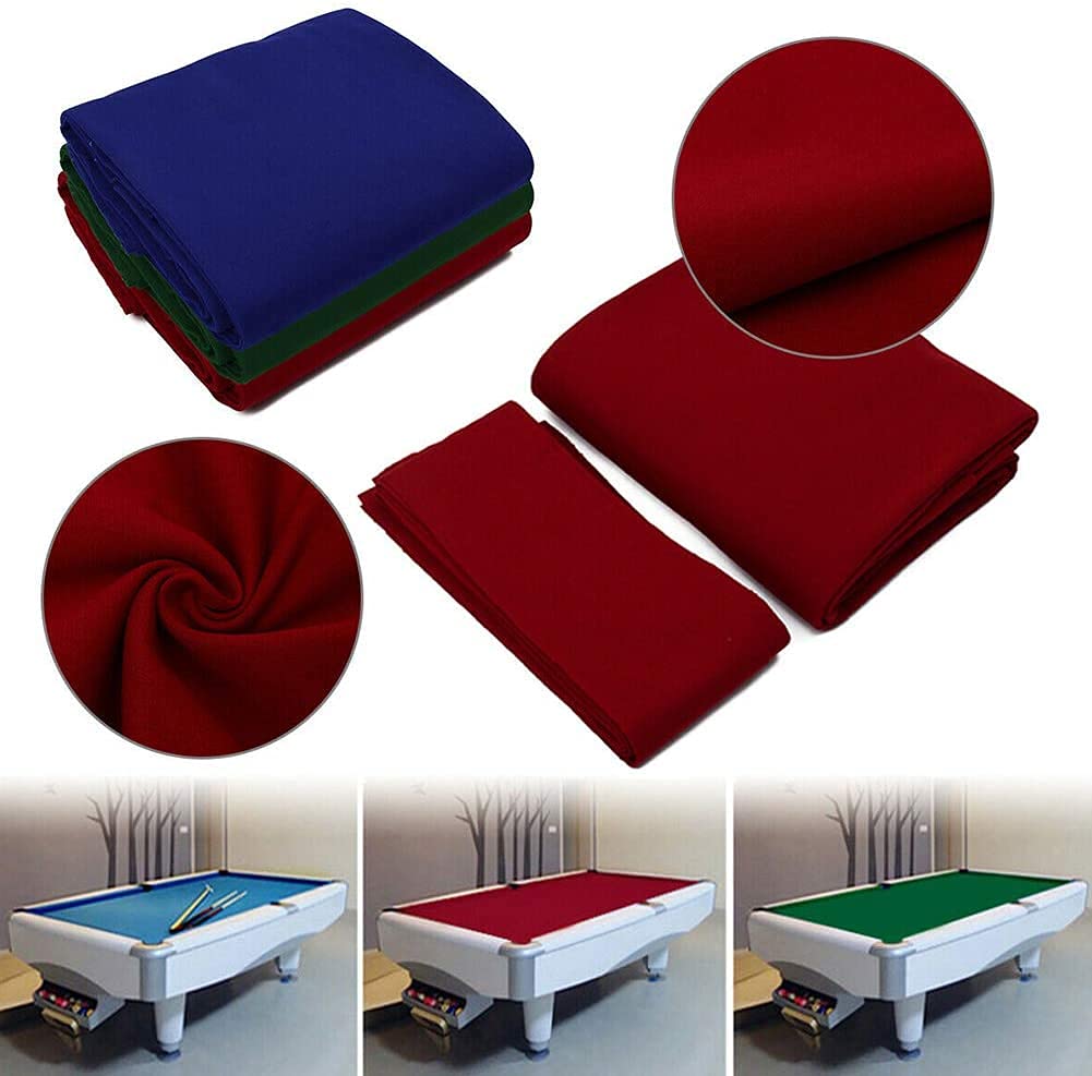 Premium Worsted Wool & Nylon Billiard Cloth - 9ft Pool Table Felt Mat (6 Strips) - Durable Professional Grade for Home, Hotel & Bar Use - Ideal for Game Rooms, Man Caves & Entertainment Spaces - Blue M-G1020