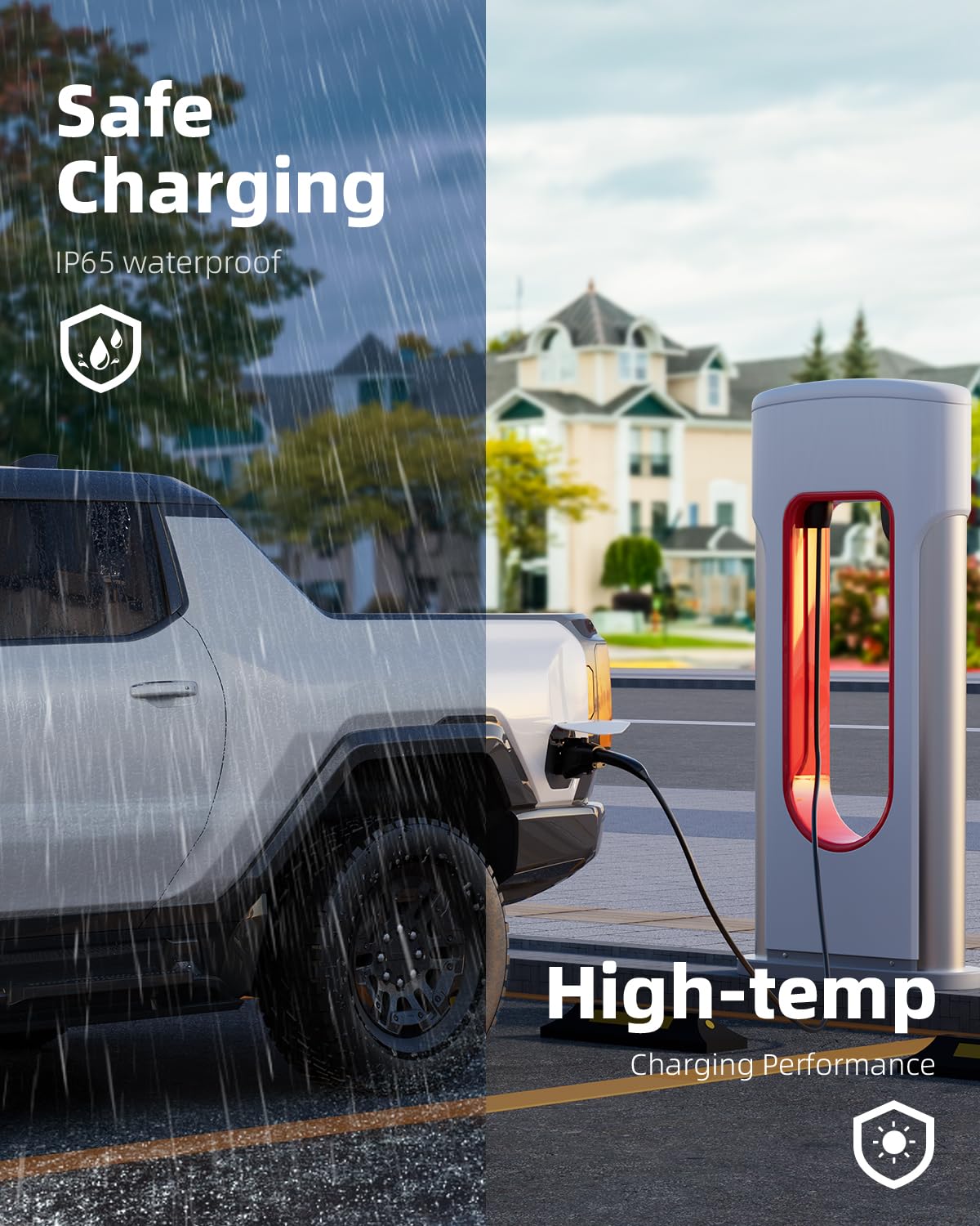 2025 Upgraded Tesla Supercharger to CCS1 Adapter - 500A 1000V Fast Charging Converter | NACS to CCS1 EV Charger Compatible with Rivian, Ford, GM Electric Vehicles | Perfect for Road Trips & Public Charging Stations