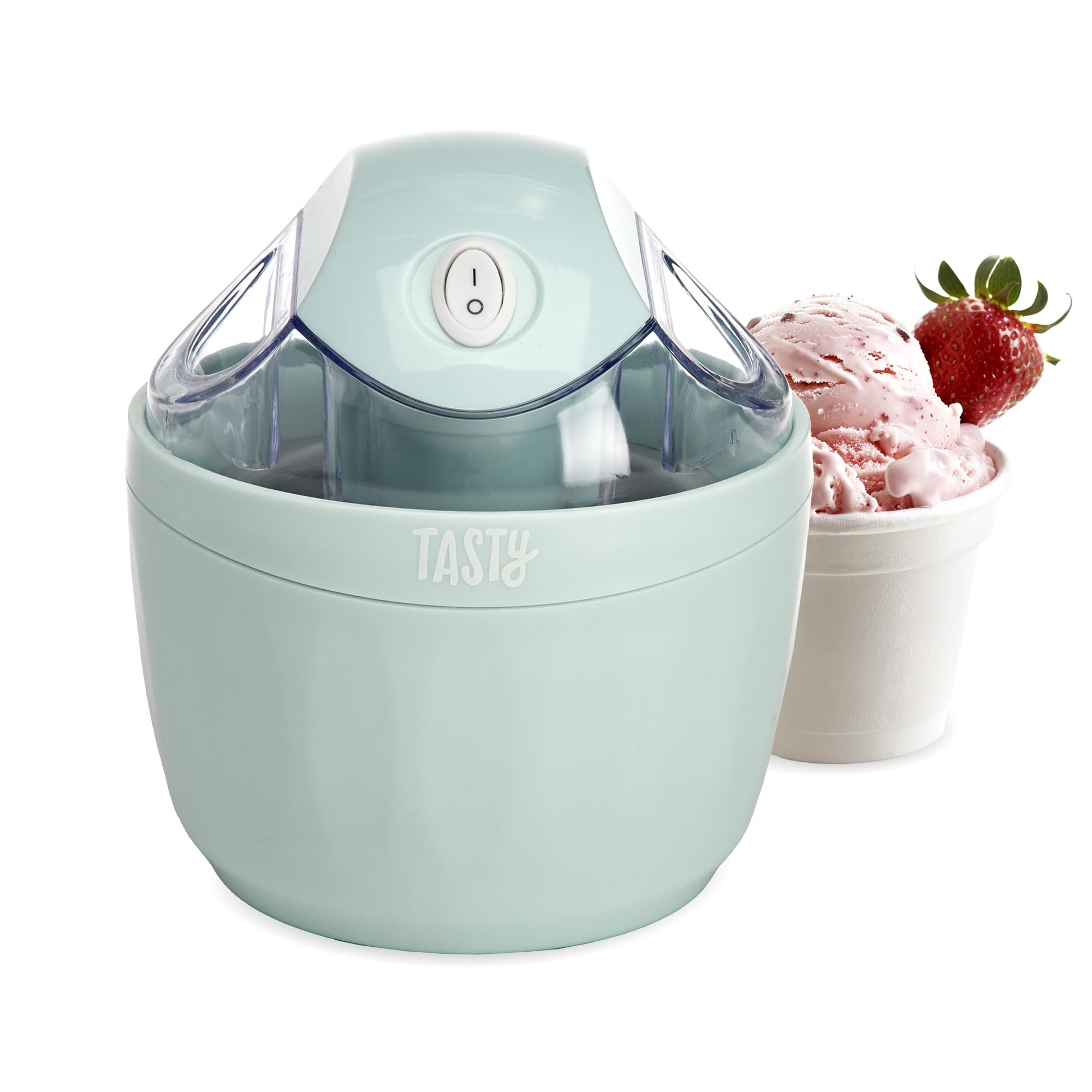 Mini Ice Cream Maker for Homemade Ice Cream, Sorbet, Frozen Yogurt & Gelato - Quick Single-Serve Dessert Machine in Aqua (Perfect for Parties, Gifts & Family Treats)