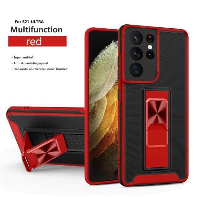 Samsung Galaxy A12 Shockproof Magnetic Holder Case - Durable Luxury Phone Cover for Secure Grip & Hands-Free Use in Car, Home, or Office