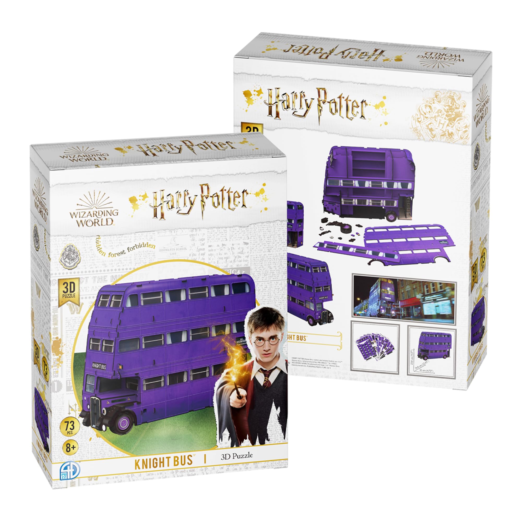 Harry Potter Knight Bus 3D Puzzle - University Games 08432 | Wizarding World Collectible for Fans & Puzzle Enthusiasts | Perfect for Home Decor, Gift Giving & Harry Potter Themed Parties