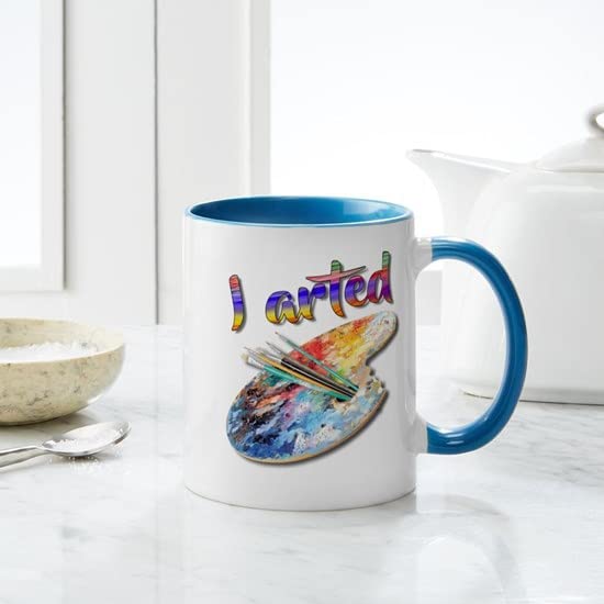 Arted 11 oz (325 ml) Ceramic Coffee Mug - Unique Handcrafted Design for Tea, Coffee & Hot Drinks - Perfect for Home, Office & Gifts
