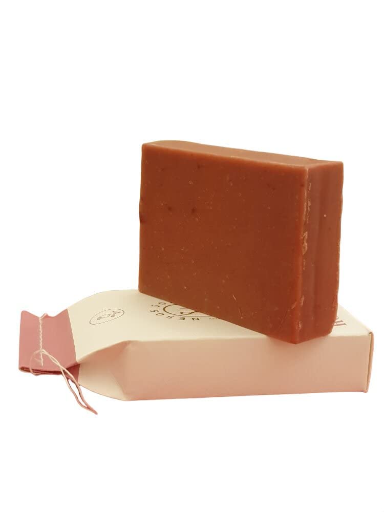 Nesos Extra Virgin Olive Oil Soap with Rose Petal - Natural Handmade Bar Soap for Sensitive Skin & Aromatherapy | Perfect for Daily Cleansing, Spa Days & Gift Giving