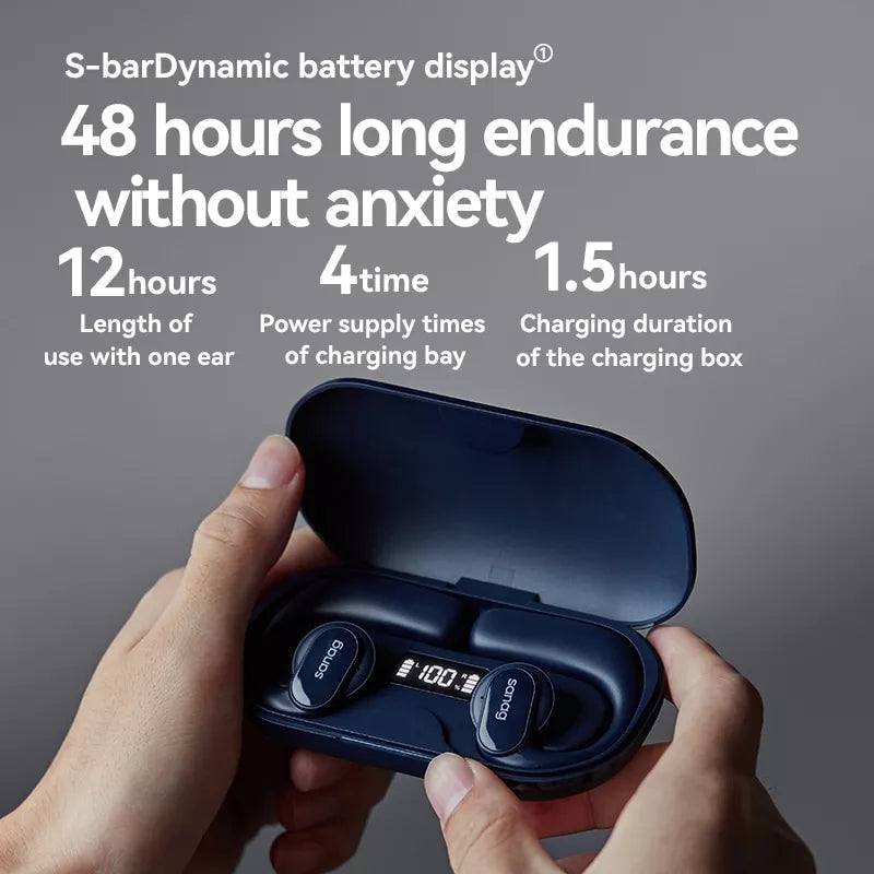 Sanag Z30S Pro Wireless Bluetooth Headphones - Open Ear Air Conduction Sport Headset with Ear Hook, HD Sound & IPX7 Waterproof - Perfect for Running, Cycling & Workouts