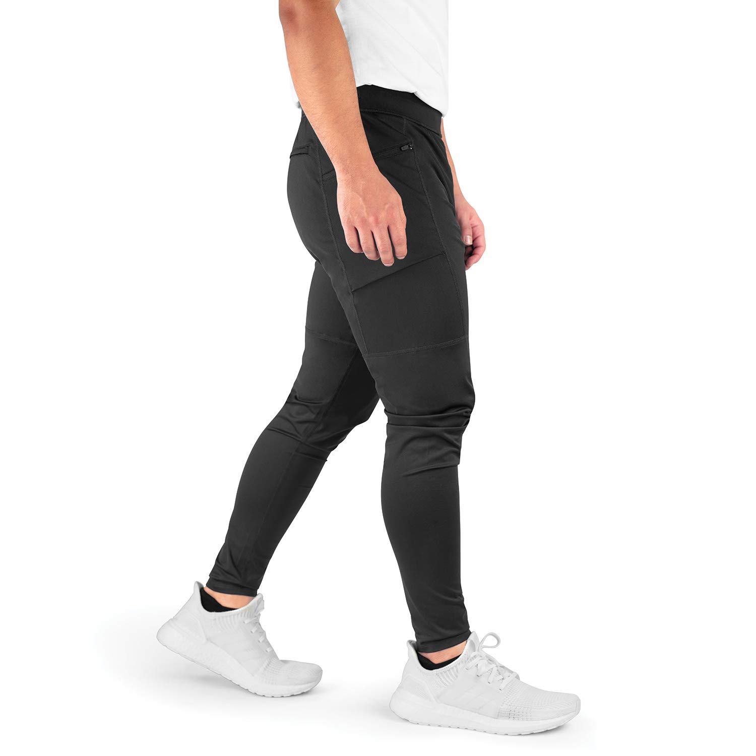 Men's Jogger Sweatpants with Zipper Pockets - Comfortable Athletic Pants for Running, Gym & Casual Wear - Lightweight Tapered Trousers for Workout & Lounge