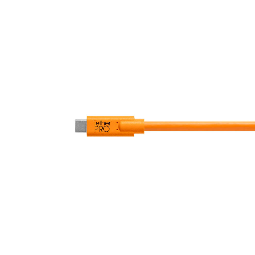 TetherPro 4.6m (15ft) USB C to USB C Cable - High Visibility Orange Braided Nylon - Fast Charging & Data Sync for iPhone 15, MacBook, iPad Pro, Galaxy S23 | Home, Office, Travel Use