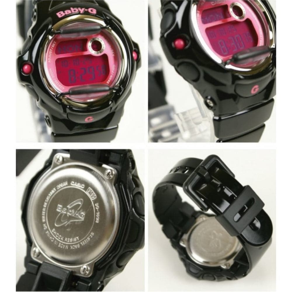 CASIO BABY-G BG-169R-1BDR Digital Quartz Watch for Women - Black Resin Band, Shock Resistant, Water Resistant 200M - Perfect for Sports, Swimming & Outdoor Activities