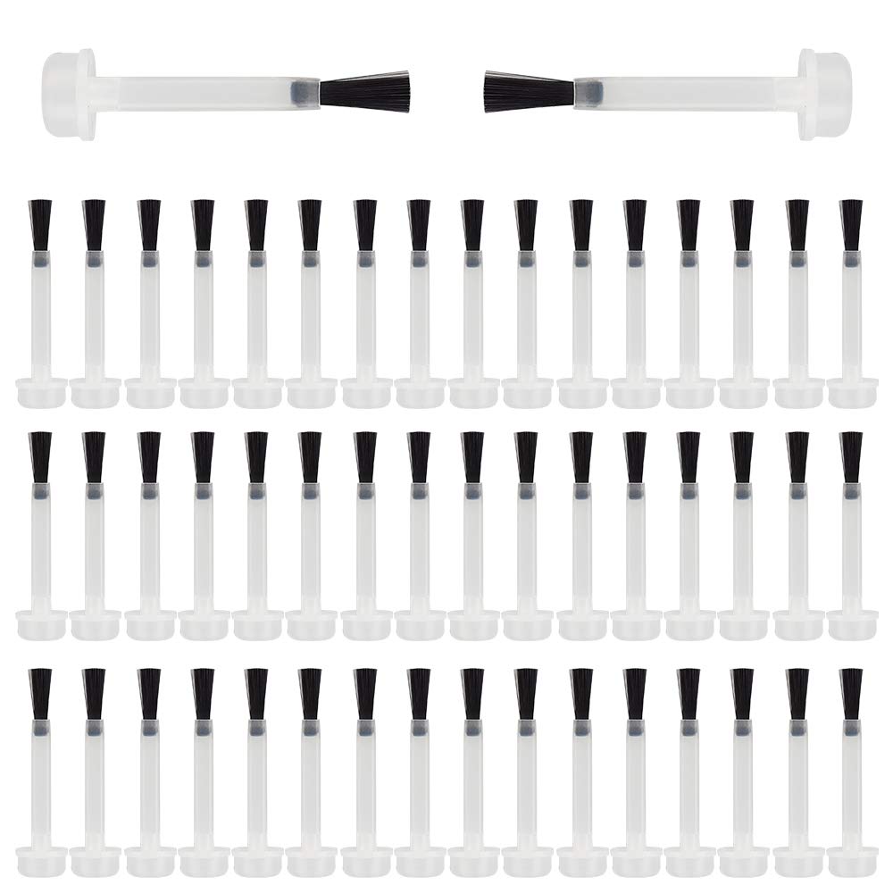 DKAF 50pcs Nail Polish Replacement Brush Kit - Soft Brush Head for Dip Powder Liquid - Easy to Use DIY Manicure & Pedicure Tools - Perfect for Nail Salons, Home Use, and Professional Nail Artists