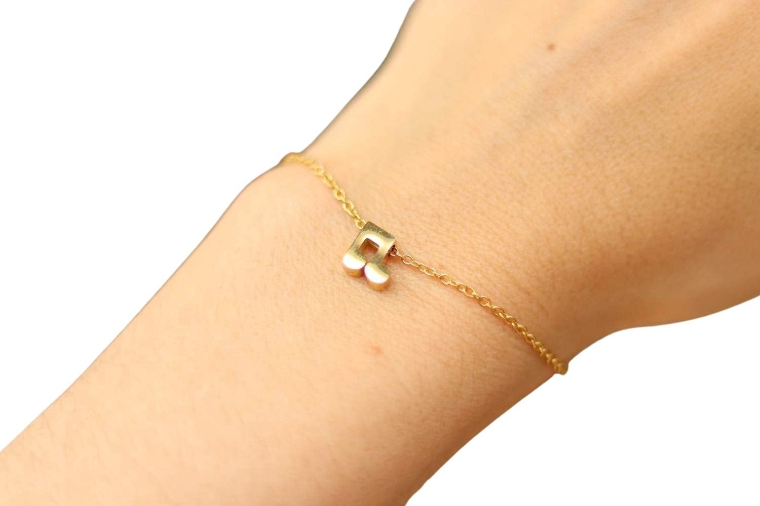 Music Note Bracelet - Gold Chain Charm Jewelry for Her | Gift & Everyday Wear