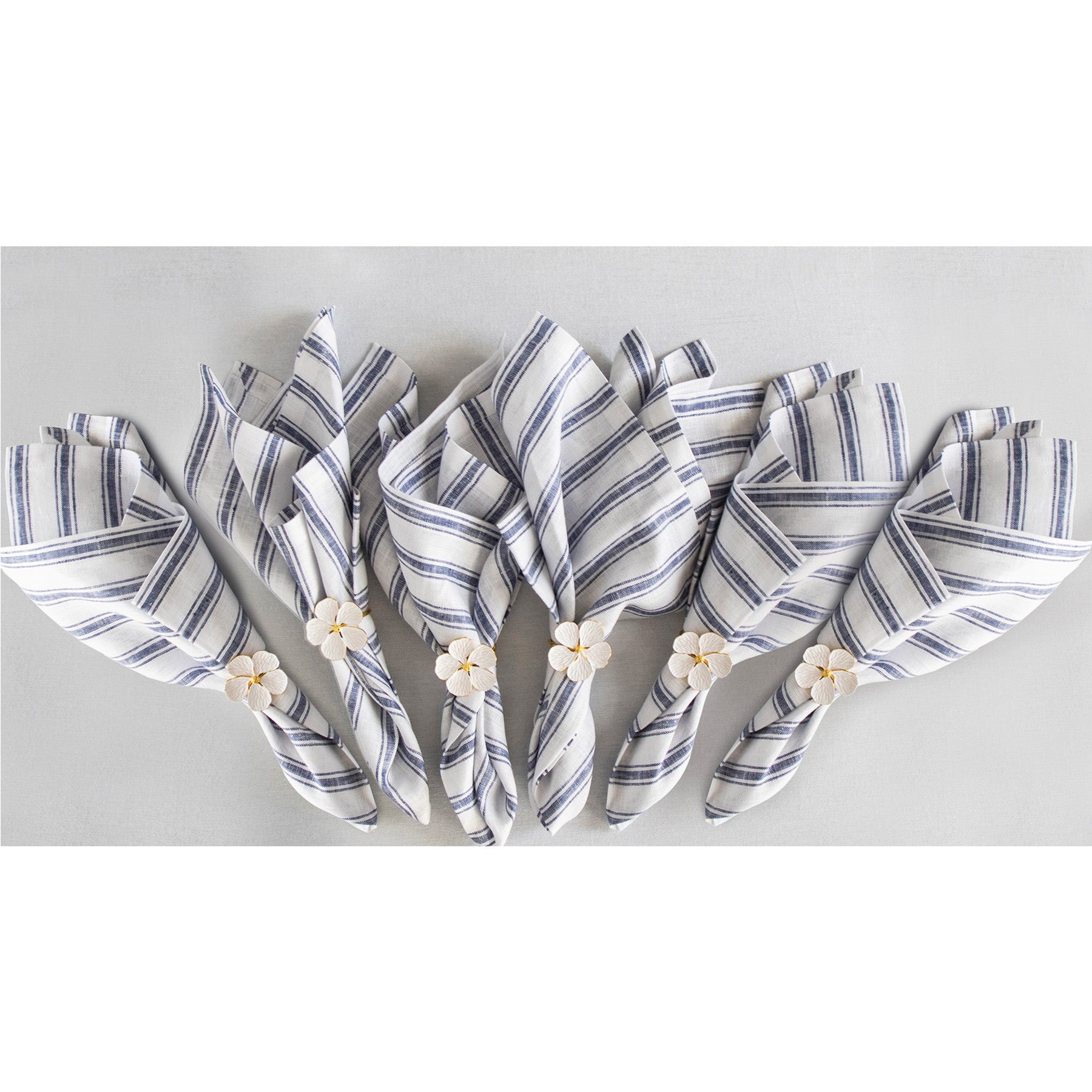 Sky Blue & White Capri Stripe