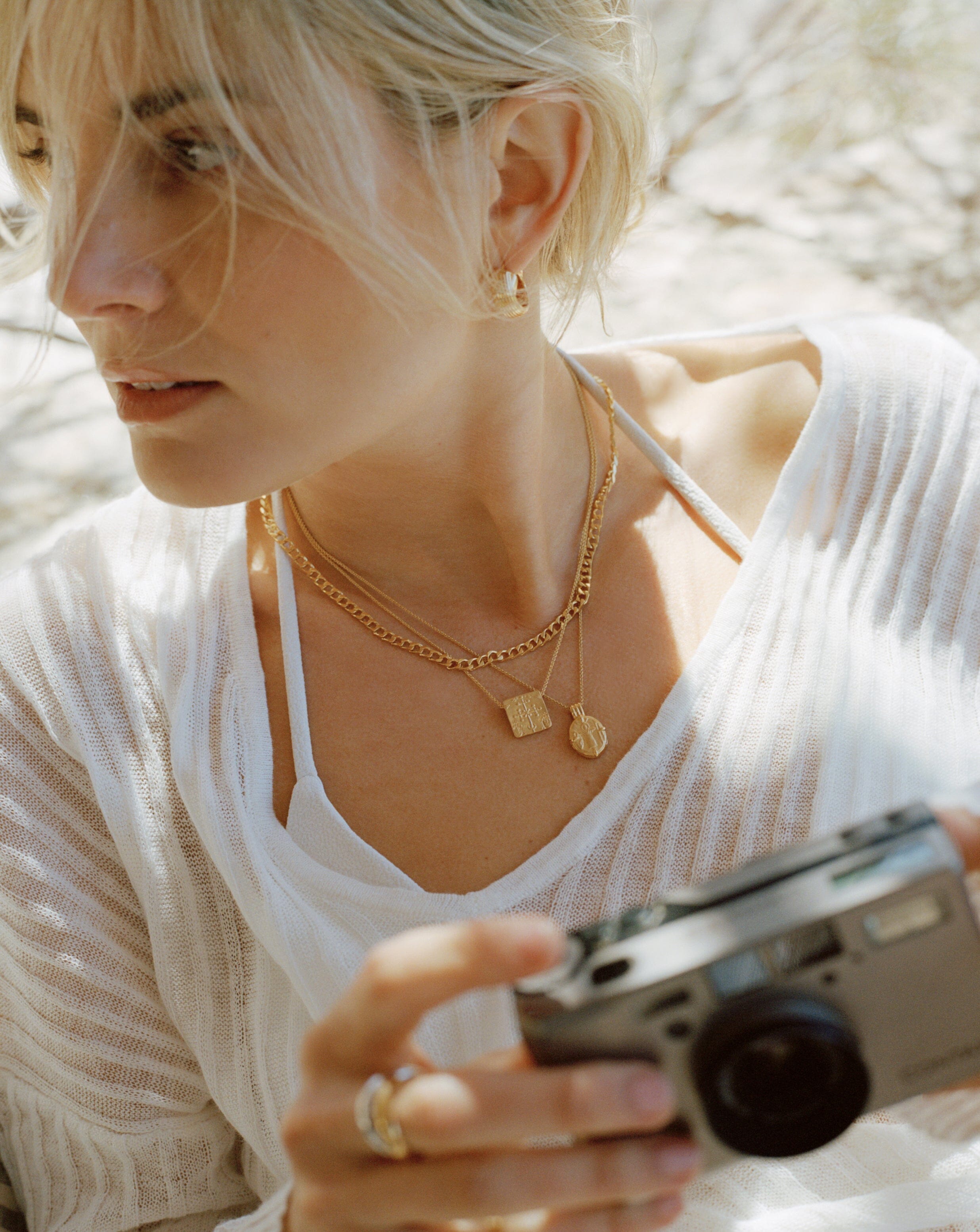 Lucy Williams Byzantine Square Coin Pendant Necklace - 18k Gold Vermeil Jewelry for Women | Elegant Layering Piece for Everyday Wear & Special Occasions