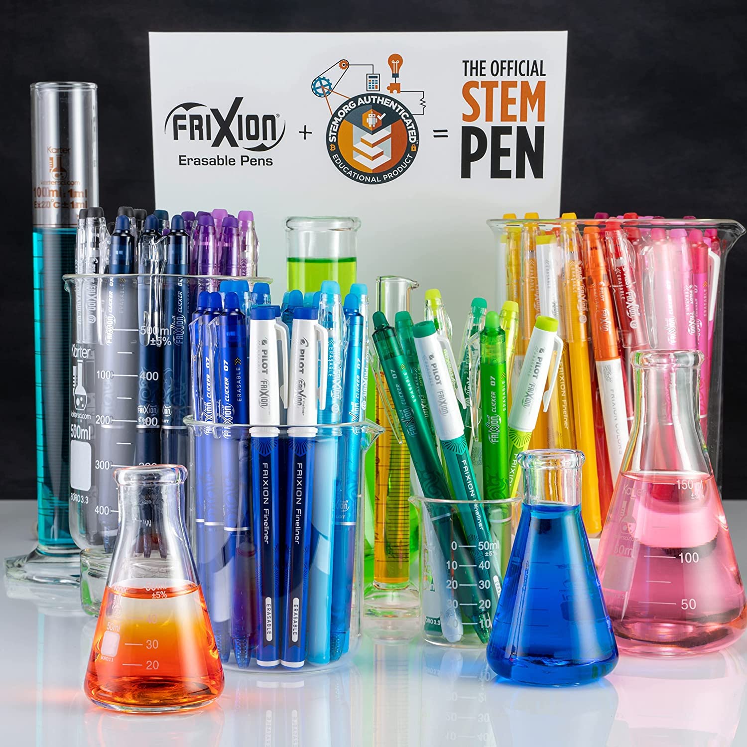 Pilot FriXion Clicker Erasable Gel Pens 0.7mm Fine Point - 12 Pack (144 Pens Total) - Smooth Writing for School, Office & Note Taking - Blue Ink Refillable Gel Pen Set
