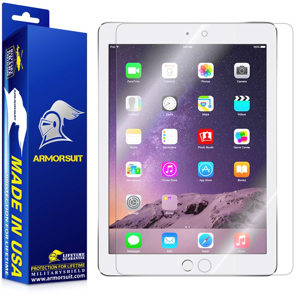 ArmorSuit 2-Pack HD Clear Screen Protector for iPad 9.7-Inch (2018/2017 6th/5th Gen), iPad Air 1/2, iPad Pro 9.7-Inch 2016 | MilitaryShield Anti-Scratch Film | Made in USA | Perfect for Work, School & Travel Protection