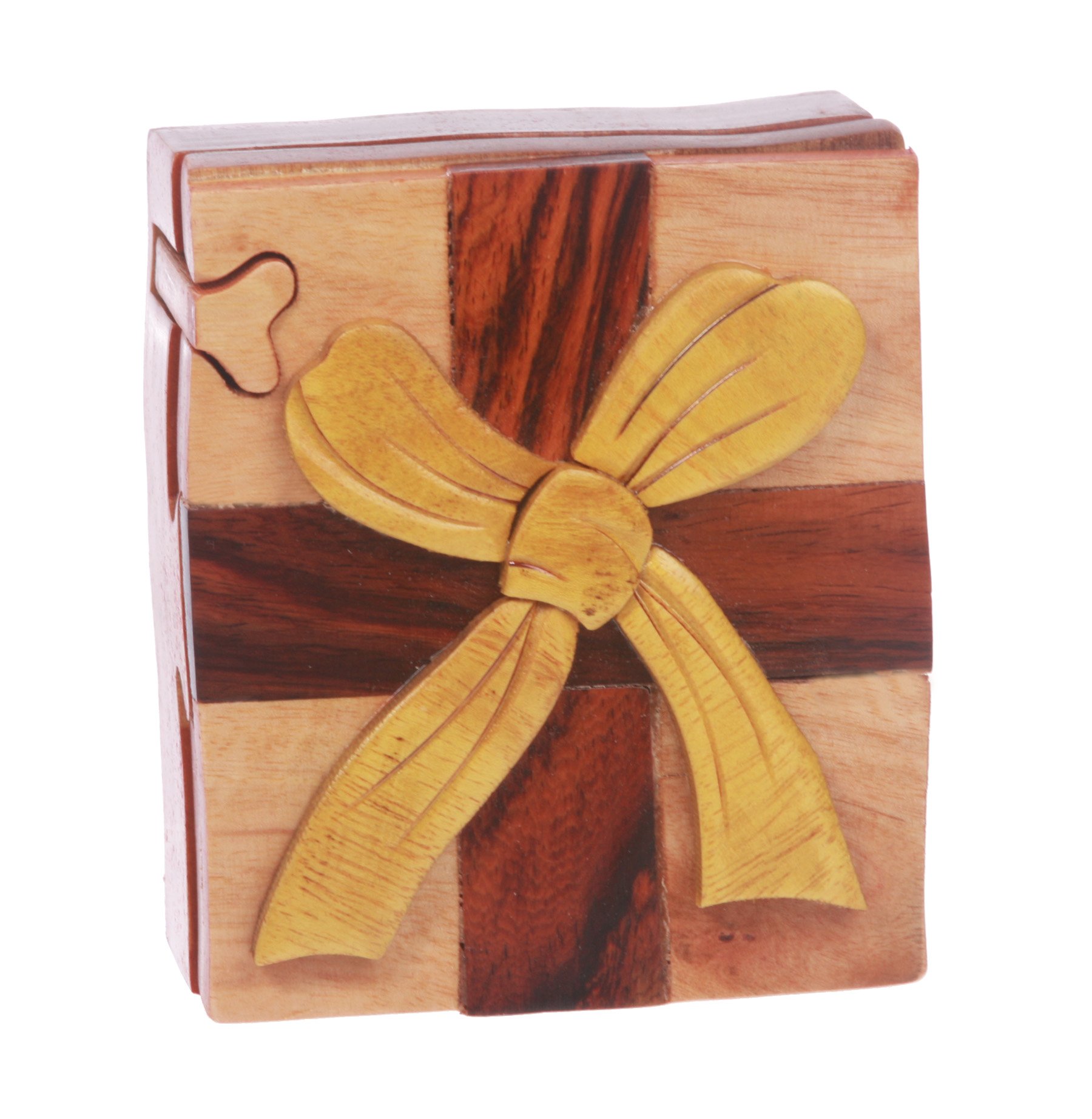 Handmade Wooden Puzzle Box for Jewelry - Secret Gift Box with Hidden Compartment - Perfect for Surprise Gifts, Treasure Storage & Home Decor