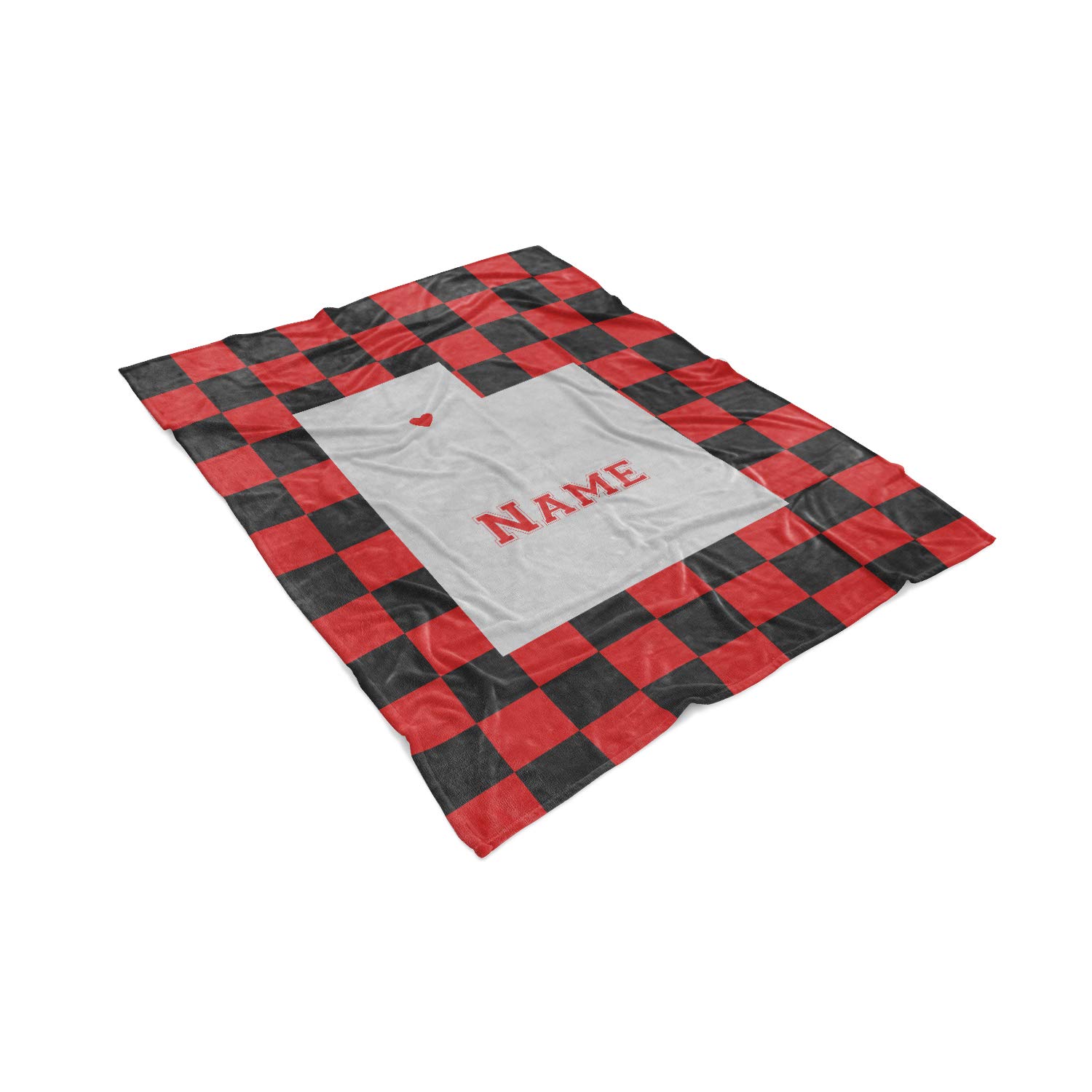 Custom Utah State Pride Fleece Throw Blanket - Personalized with Family Name - Salt Lake City Edition - Cozy Gift for Home, Office & Travel