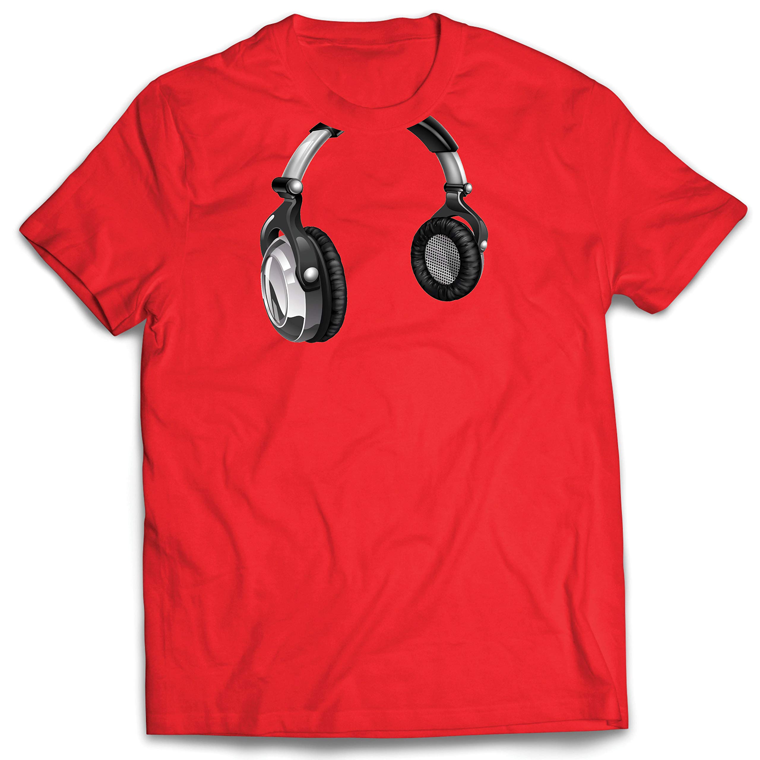 Lepni.me Men's Vintage DJ T-Shirt - Retro Music Electronics Headphone Print Tee for Music Lovers | Perfect Gift for DJs, Musicians & Music Enthusiasts | Great for Concerts, Parties & Casual Wear