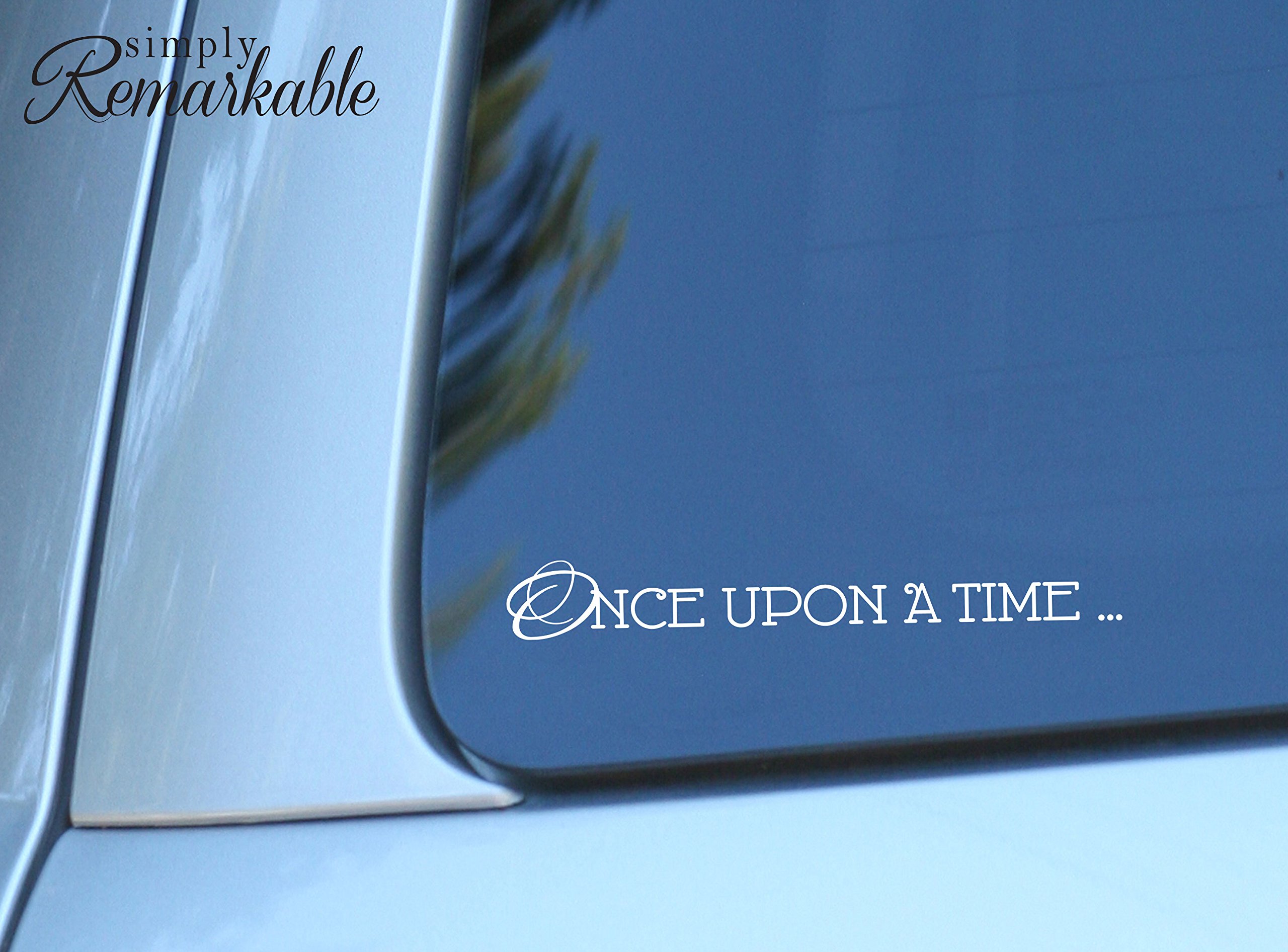 Once Upon A Time Vinyl Decal Sticker - 7.6 x 1 Inch Removable Waterproof Sticker for Laptop, Wall, Car, MacBook, Phone - Perfect for DIY Decor, Gifts & Personalization